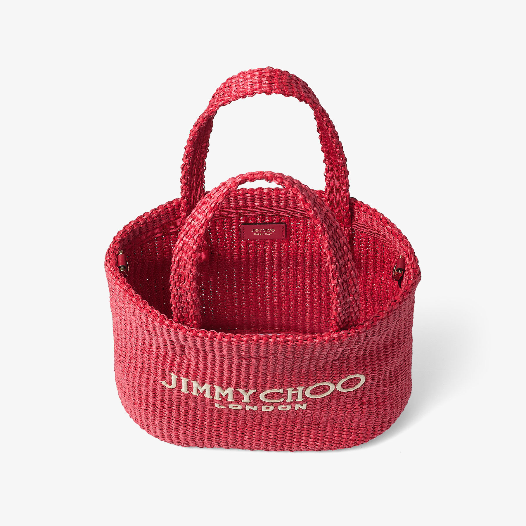 Beach Tote East-West Mini | Ruby Red and Light Gold Mini Beach Top
