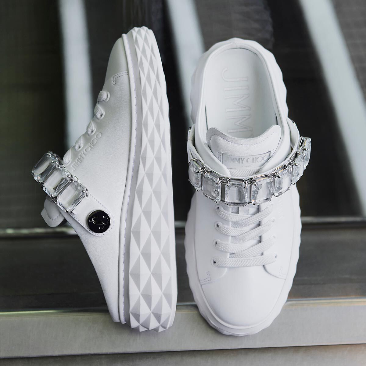 Jimmy choo white sneakers top