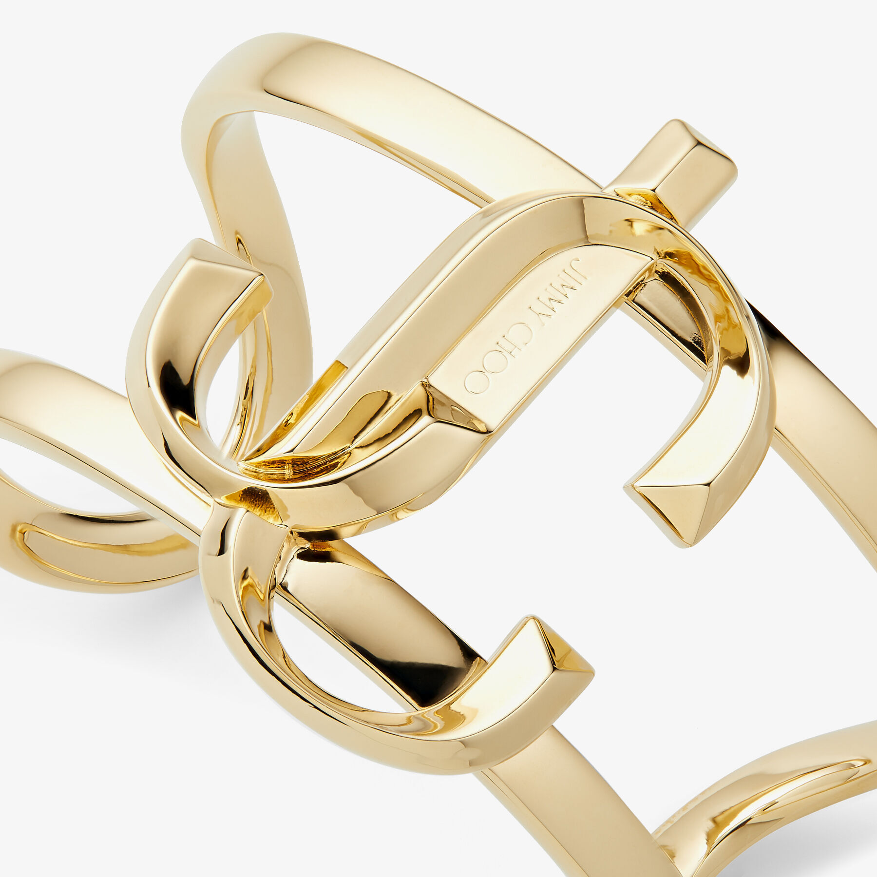【Jimmy Choo】JC Monogram Hoops Gold-Finish Metal JC Monogram Hoops | JC Monogram Hoops
