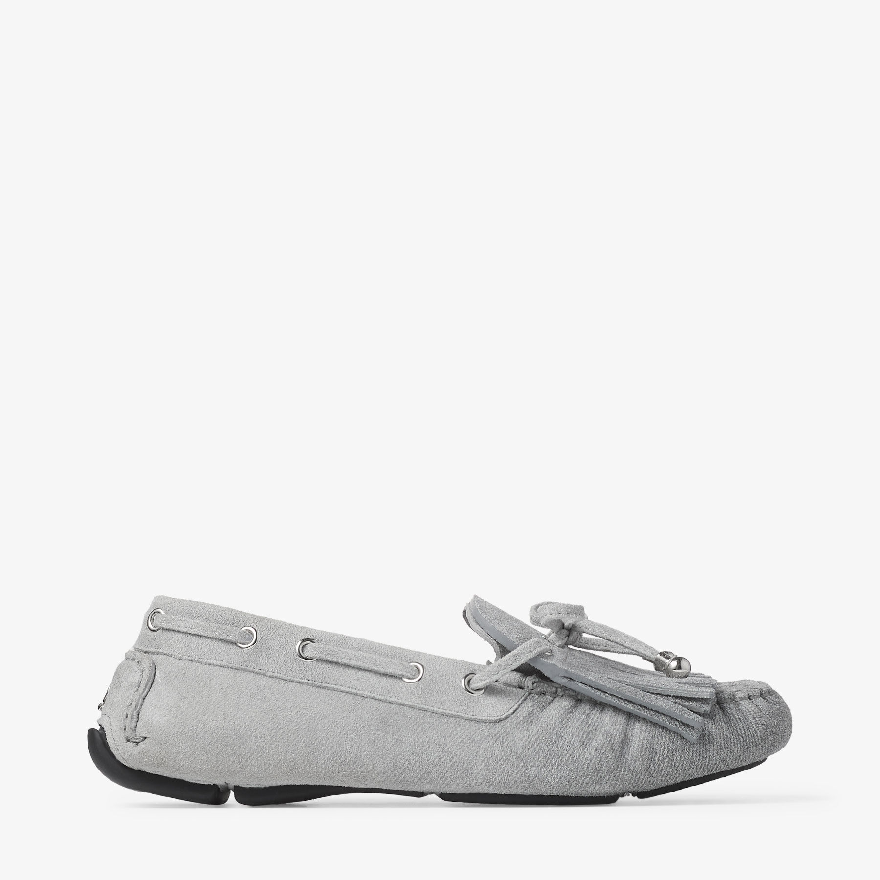 Manon F | Dove Suede Denim Loafers | JIMMY CHOO
