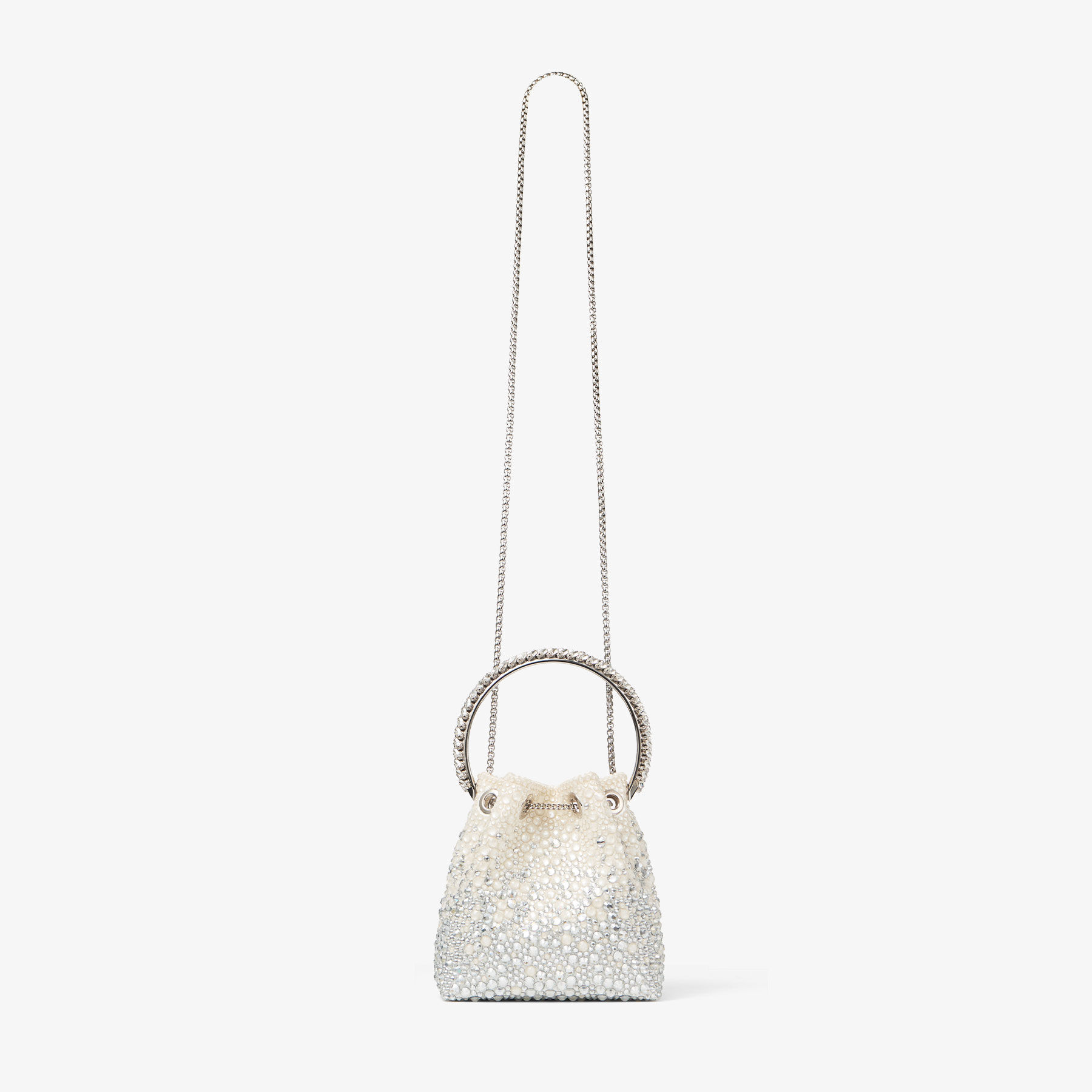 入荷なう Bon Bon | Ivory Satin Crystal Bag | JIMMY CHOO バッグ