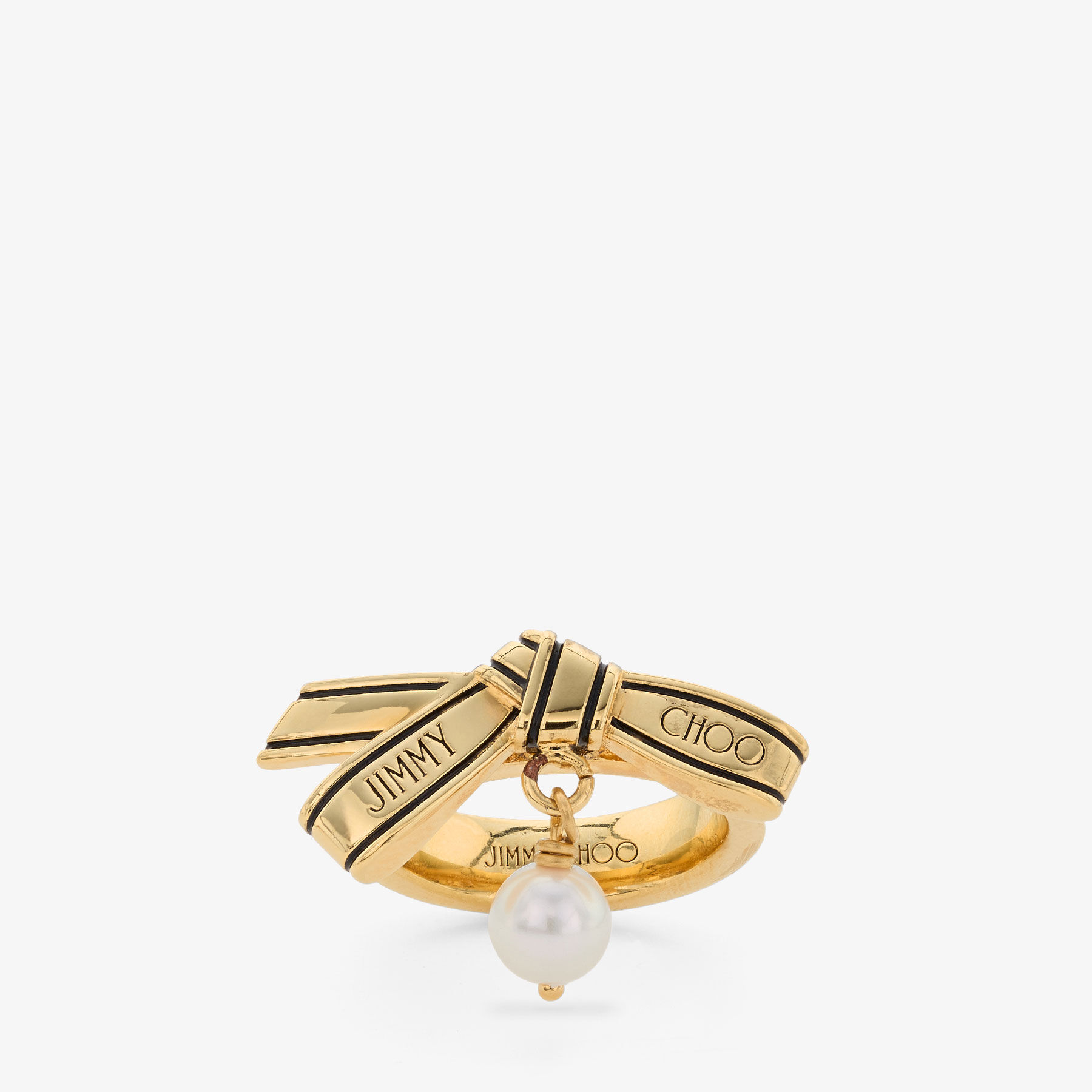 Gold-Finish Metal Ring with Crystal Star and Pearl | JC Star