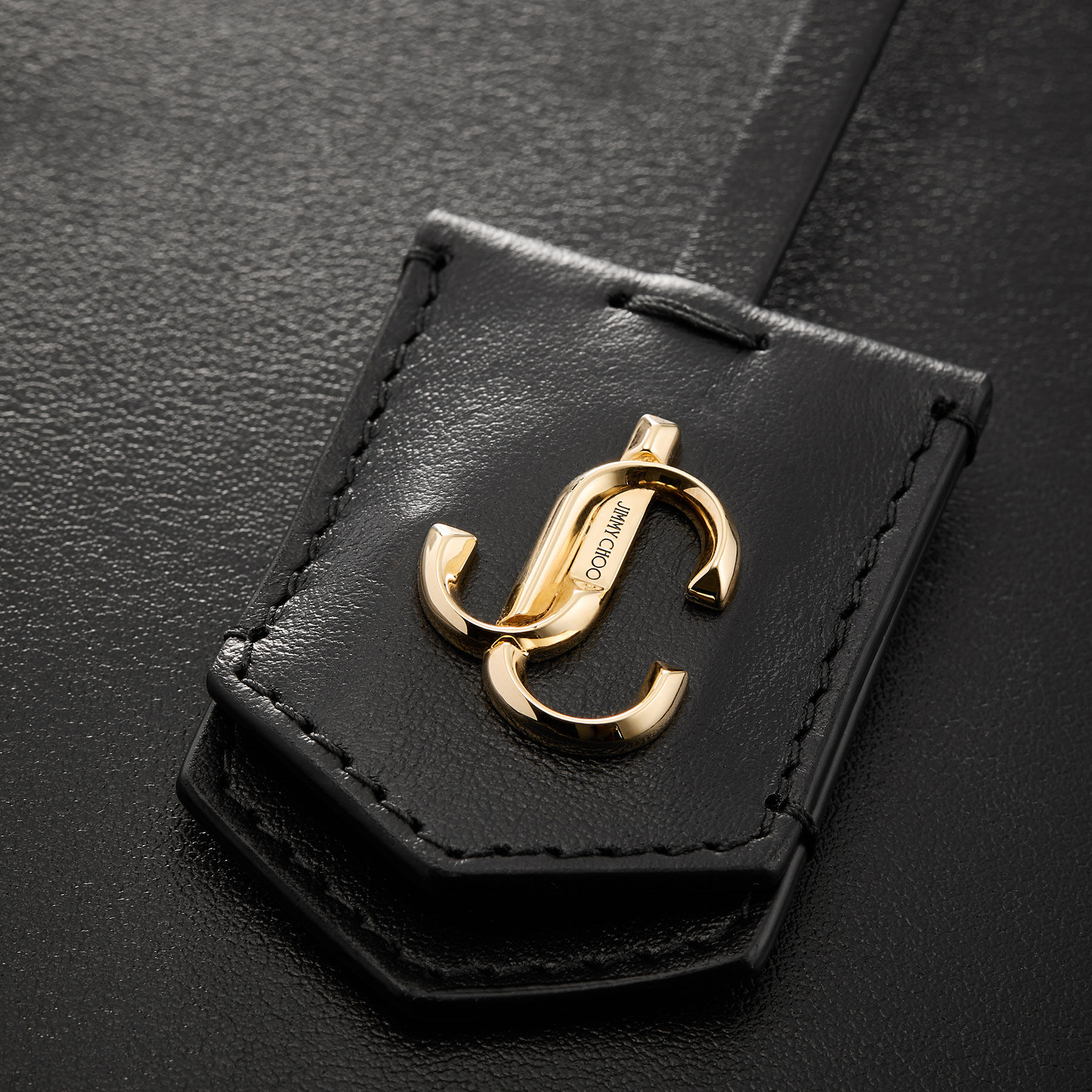 Nine2Five East-West | Black Smooth Calf Leather Tote Handbag