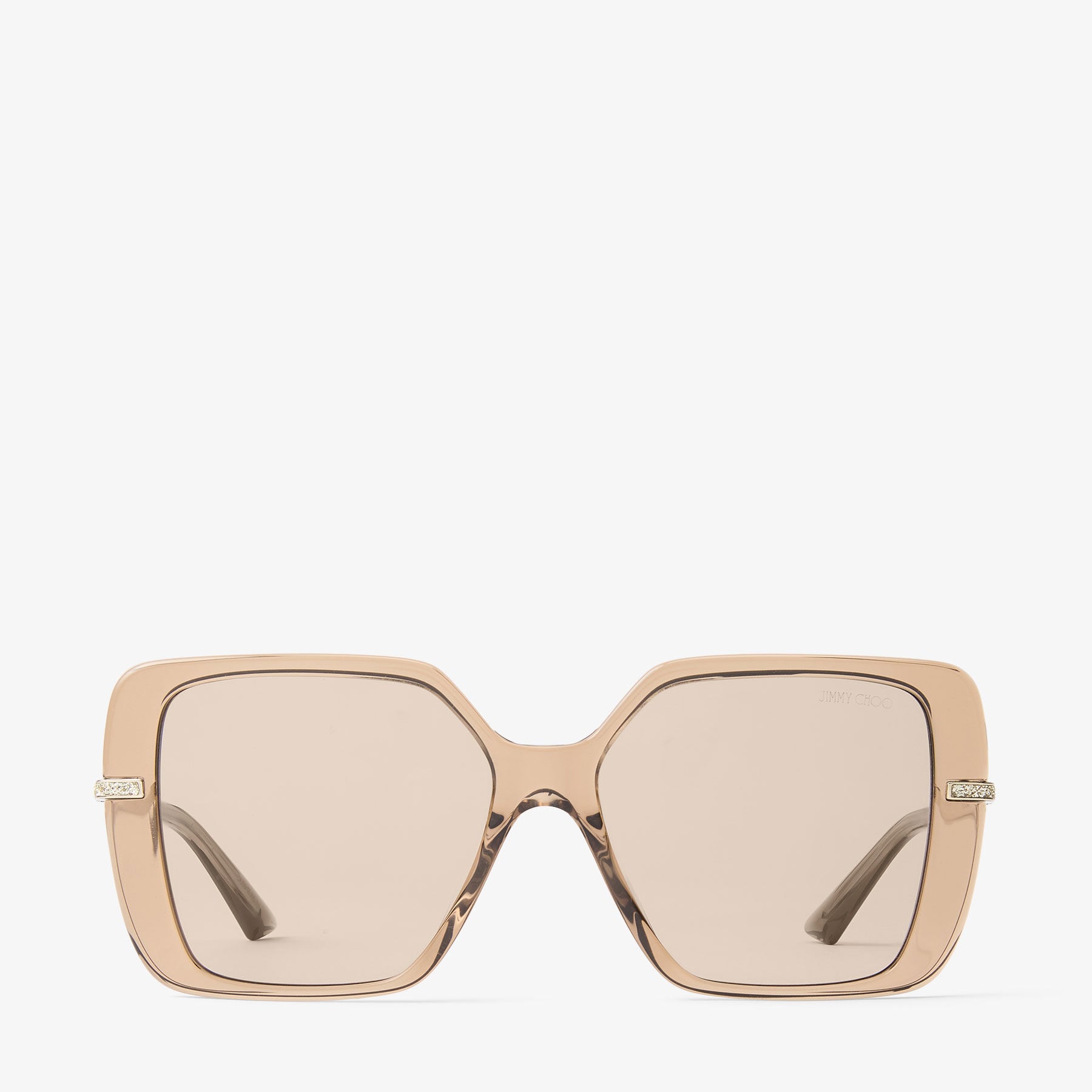 Jimmy Choo Bett/S OFWM NQ Nude Square Frame Sunglasses jimmy-choo-sammi-brown-shaded-  main image 4