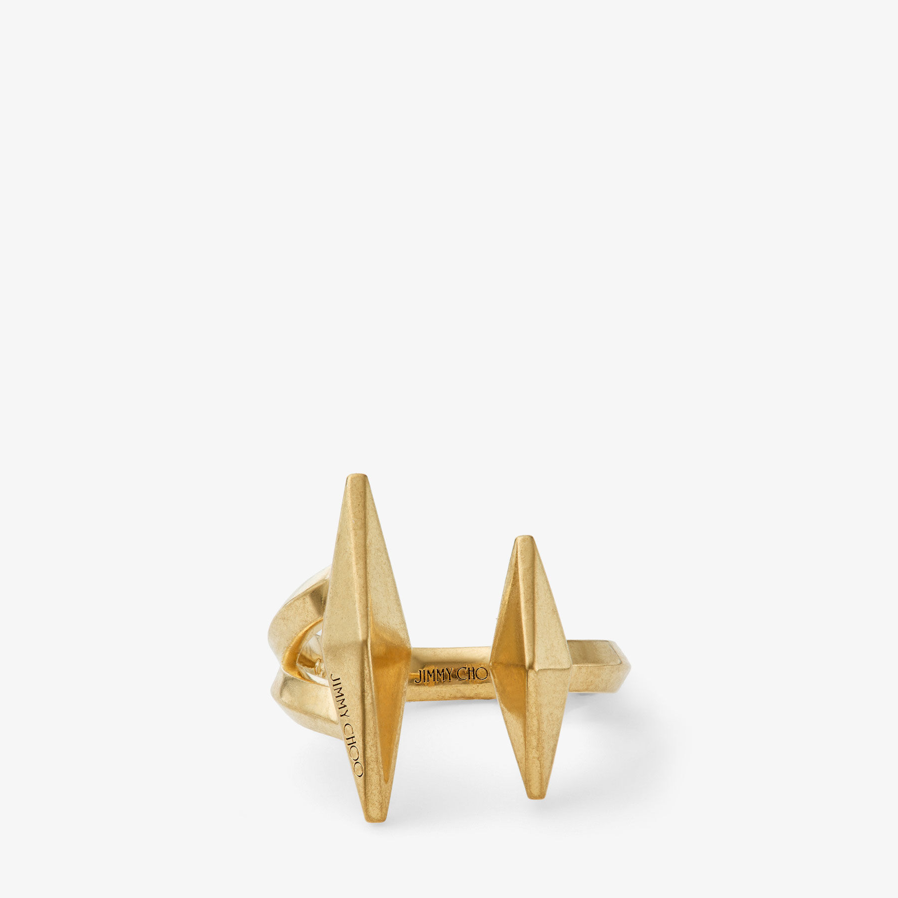 指輪・リング JIMMY CHOO GOLD BRASS RING Multi Charm Ring | Gold/White/Crystal Pearl Gold Finish