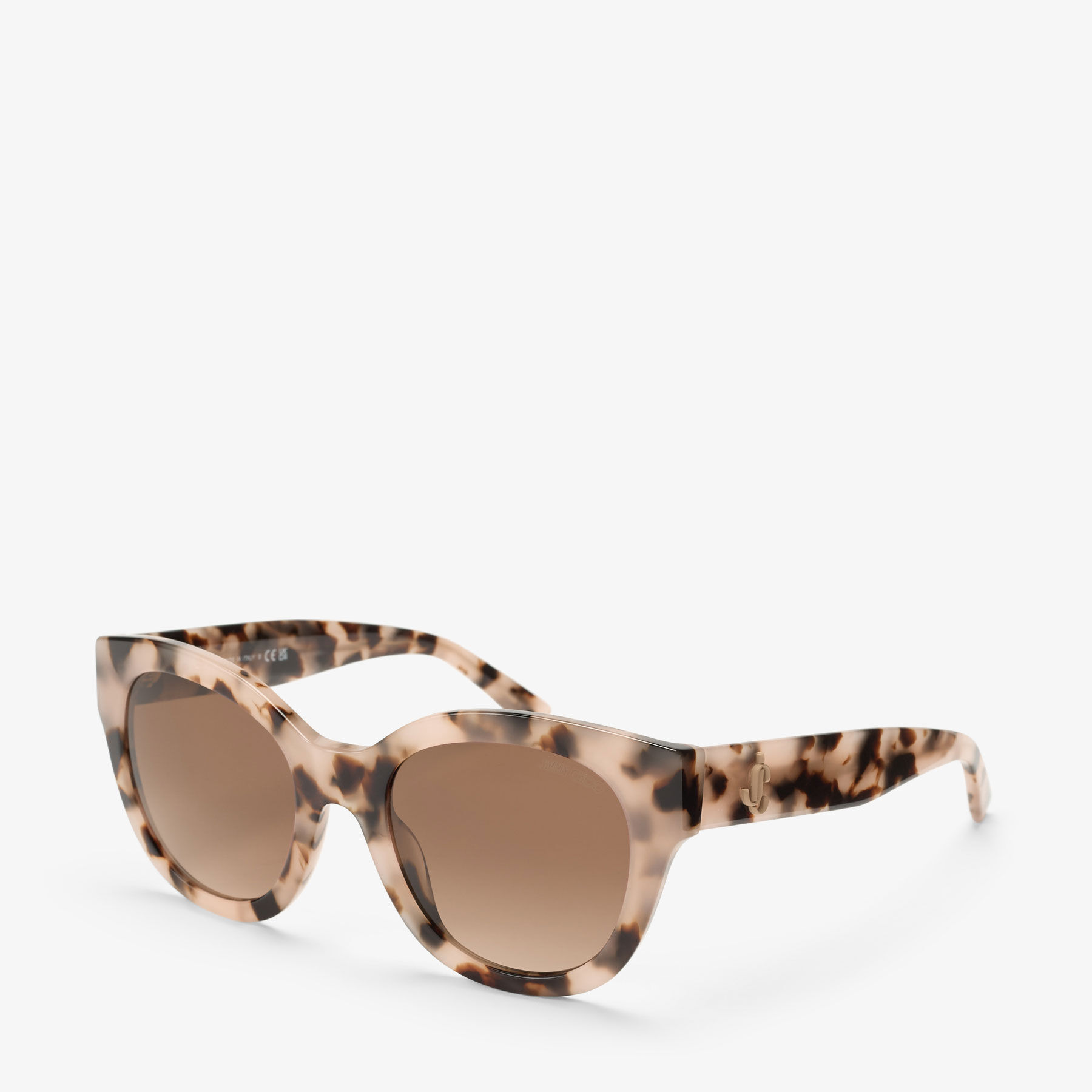 Kati | Pink Havana Round Sunglasses | JIMMY CHOO