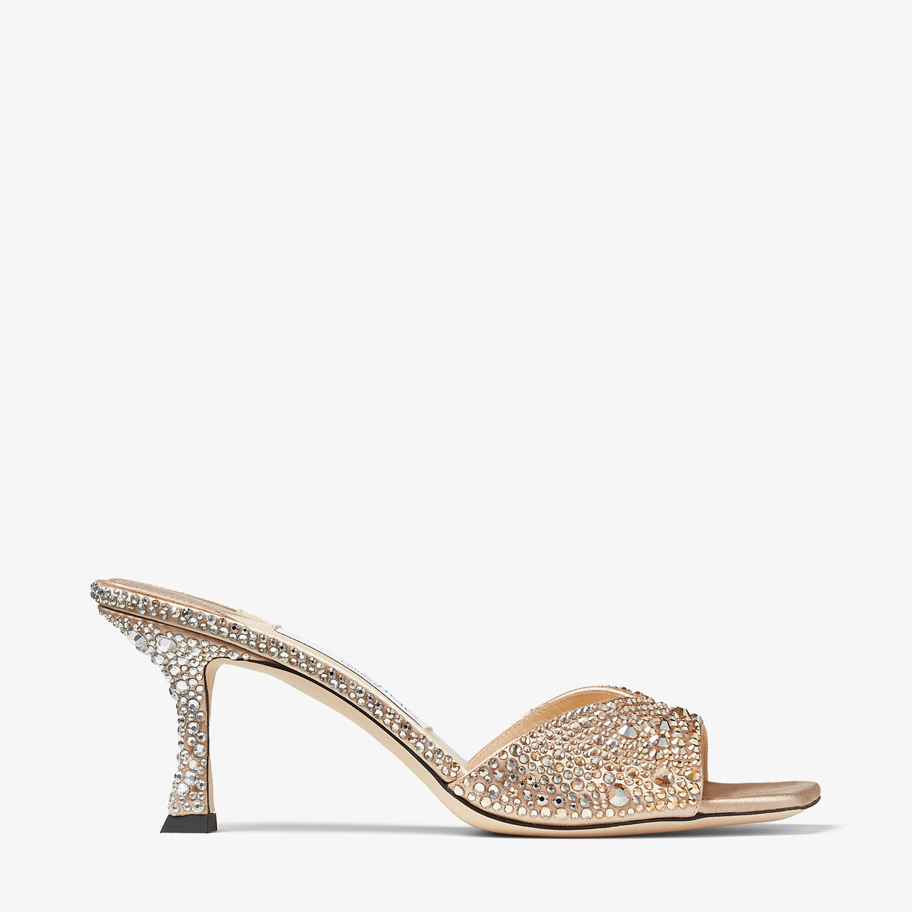 Skye 70|Gold/Crystal Satin Crystal Sandals| JIMMY CHOO Skye 70|Gold/Crystal Satin Crystal Sandals| JIMMY CHOO