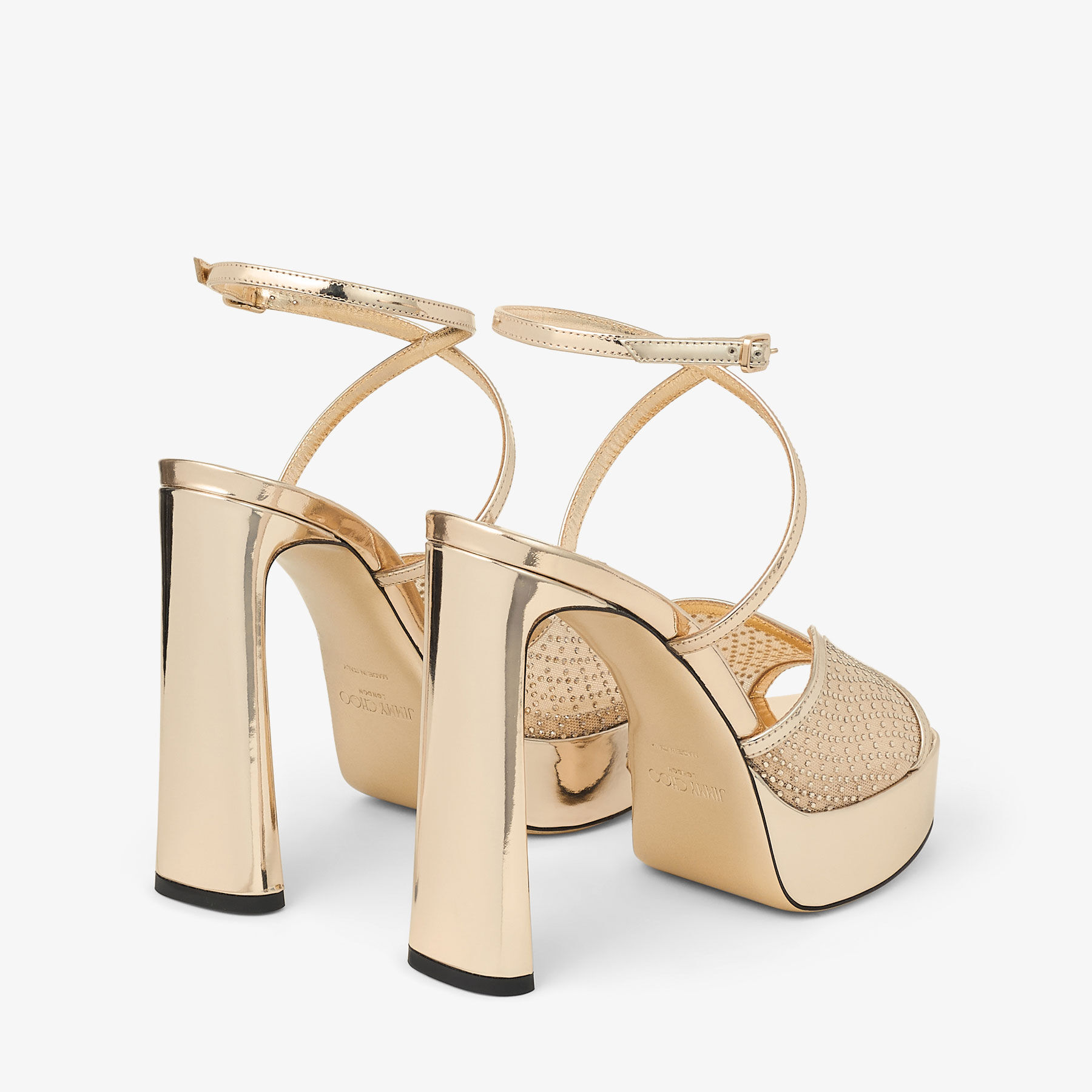 Karli Platform 125 | Gold Illusion Crystal Mesh and Liquid