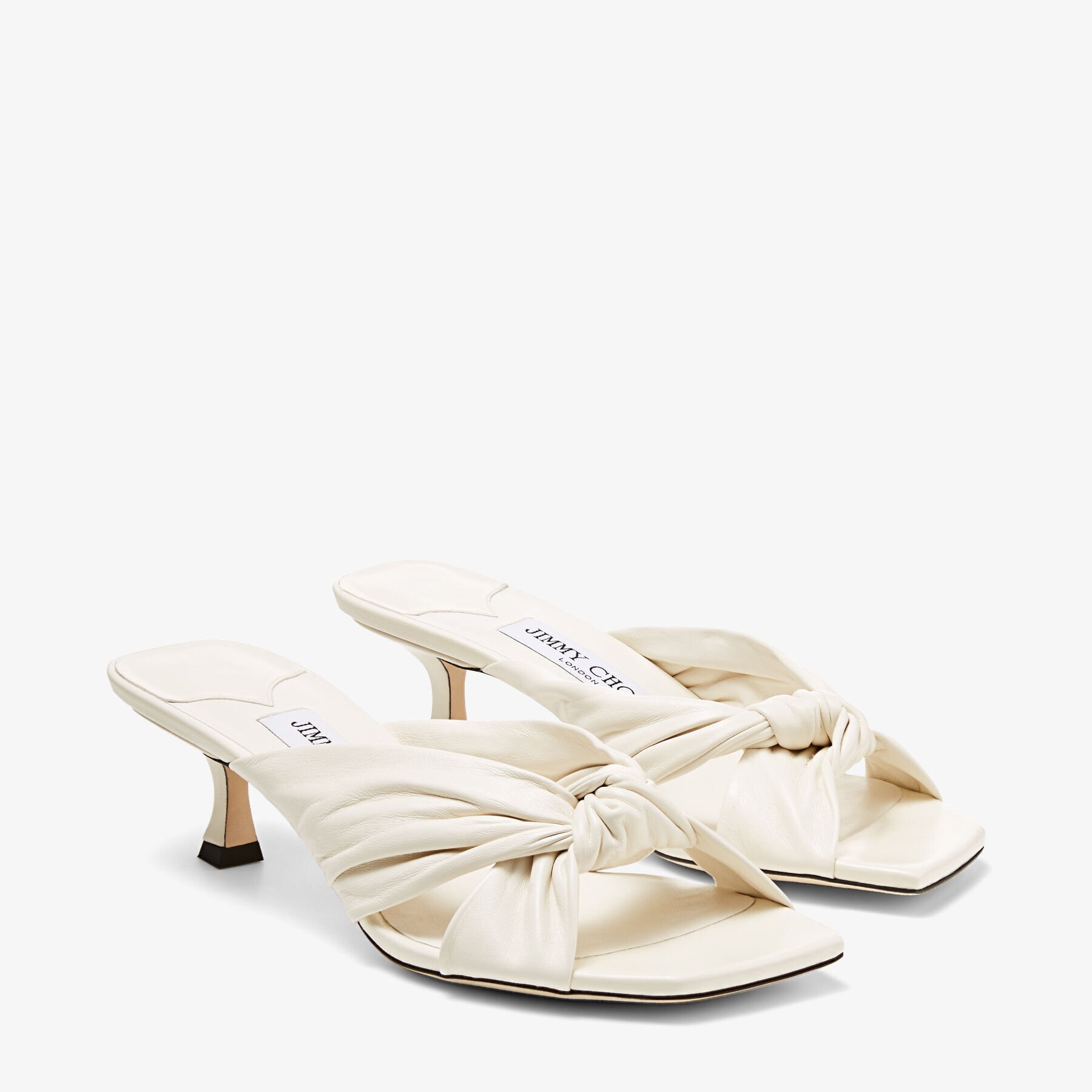 ☆Jimmy Choo☆Avenue 50 ナッパレザー ミュール ホワイト