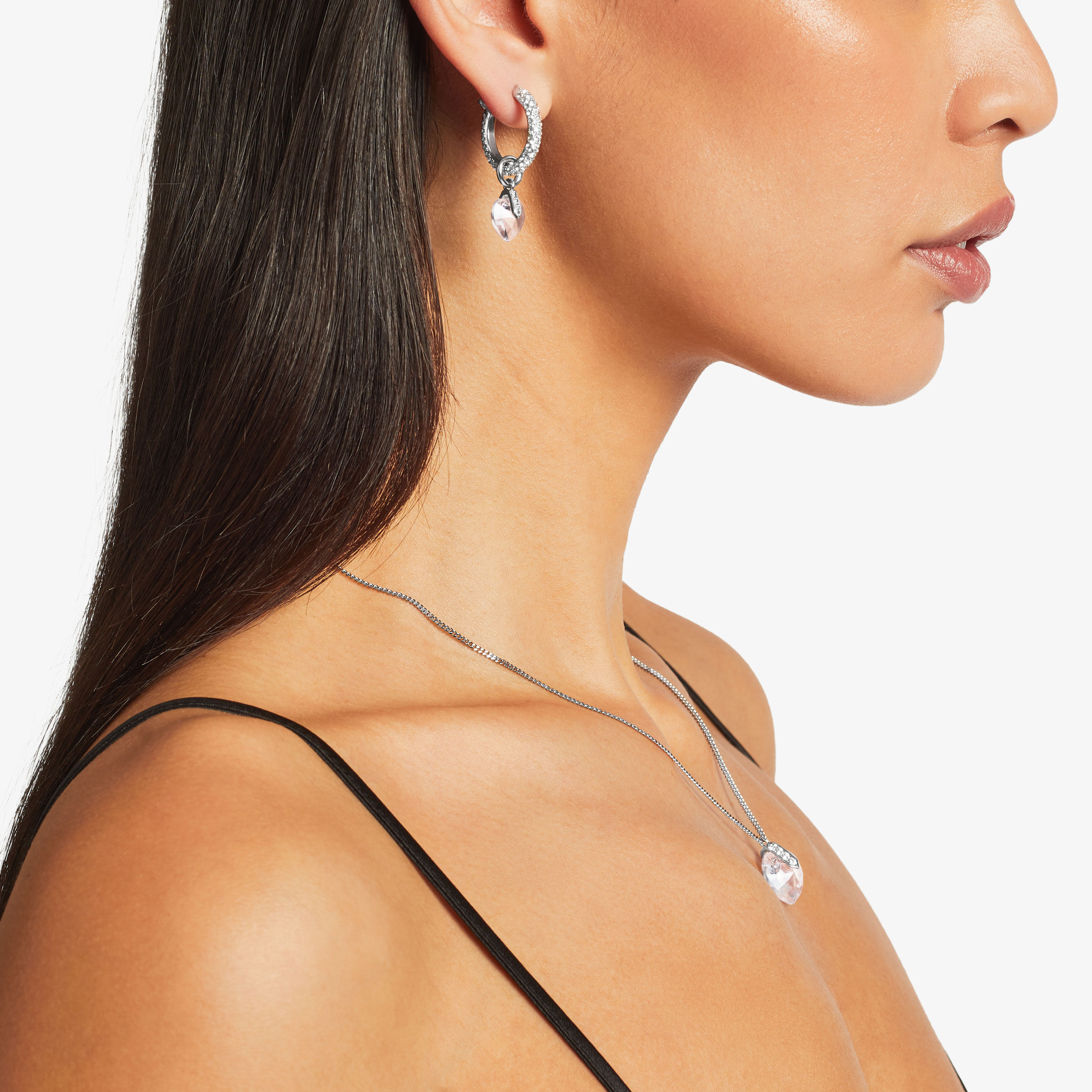 Heart hoops silver sales