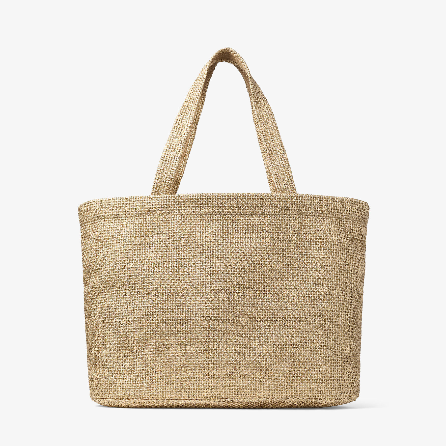 国内発送☆すぐに届く Jimmy Choo Beach Tote East-West Mini Beach Tote E/W Mini | Natural Raffia Embroidered Mini Tote