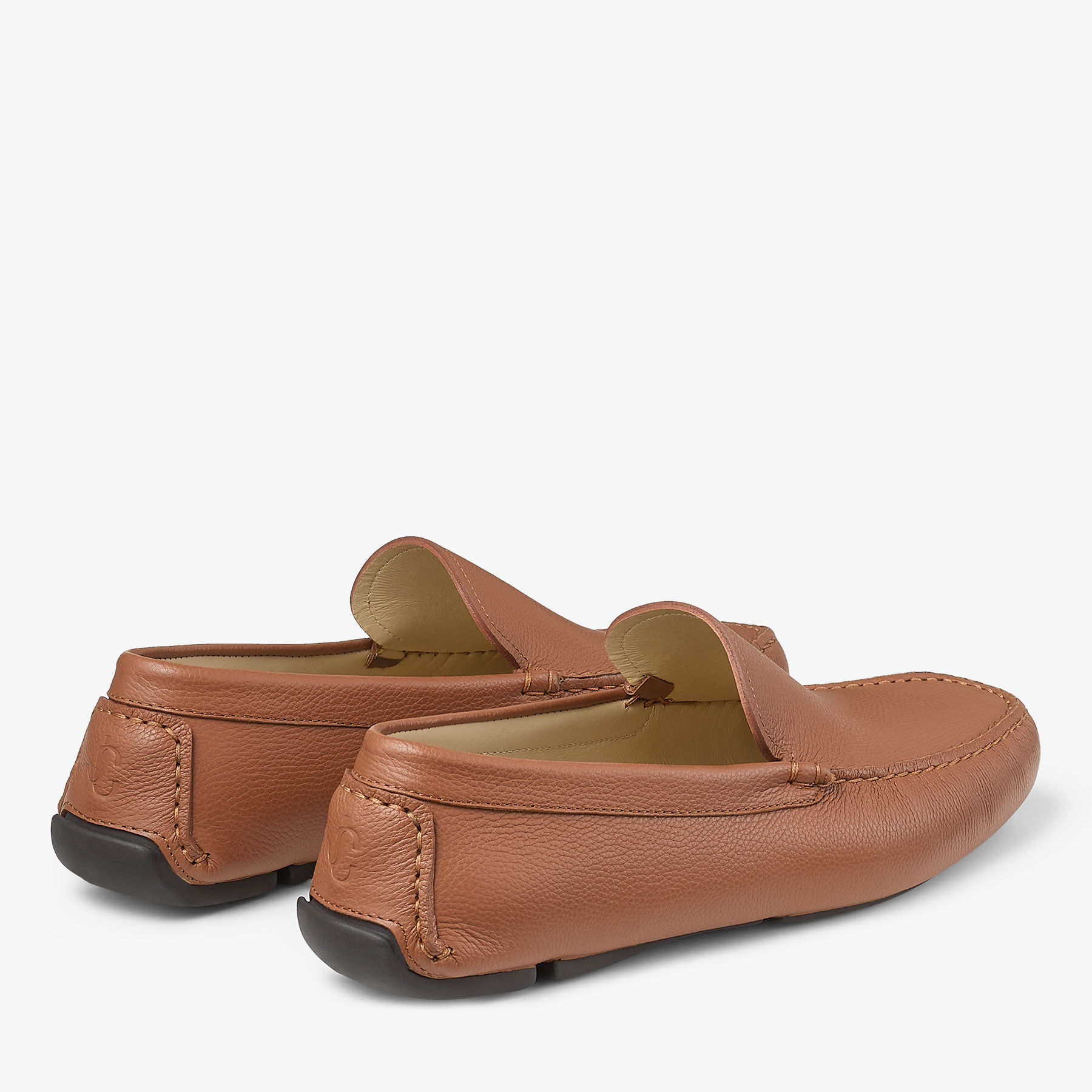 Stanly Driver |Tan Tumbled Calf Leather Driver | JIMMY CHOO