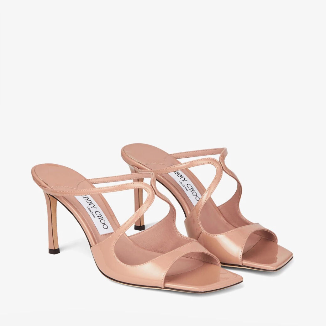 大注目 Ballet Pink CHOO JIMMY | 75 ANISE | Mules Leather Patent 靴