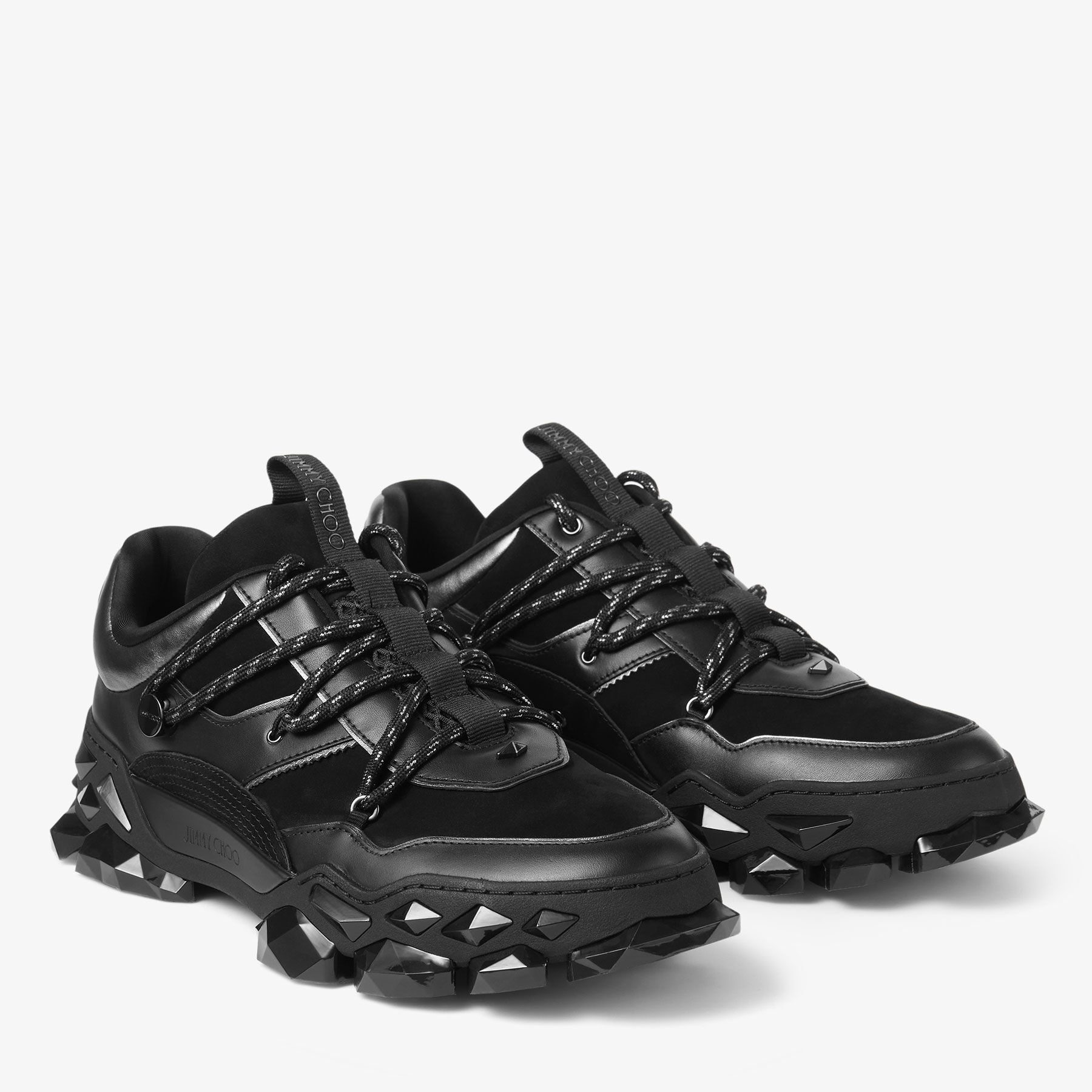 Jimmy Choo Diamond Light lace-up Sneakers | Black | FARFETCH
