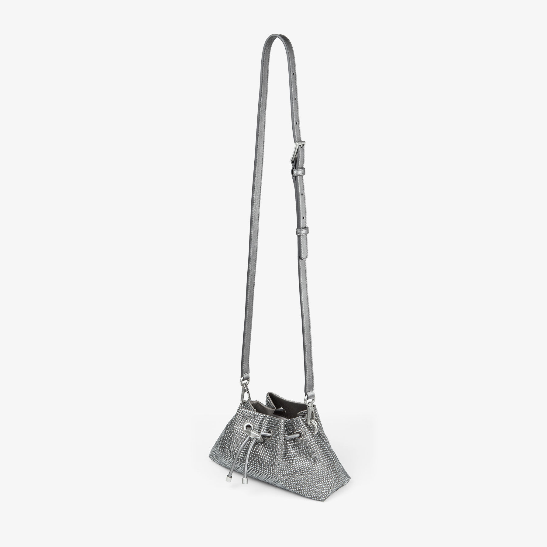 JIMMY CHOO☆ シンチ S アッシュ ハンドバッグ Cinch S | Ash Satin Crystal Bag | JIMMY CHOO