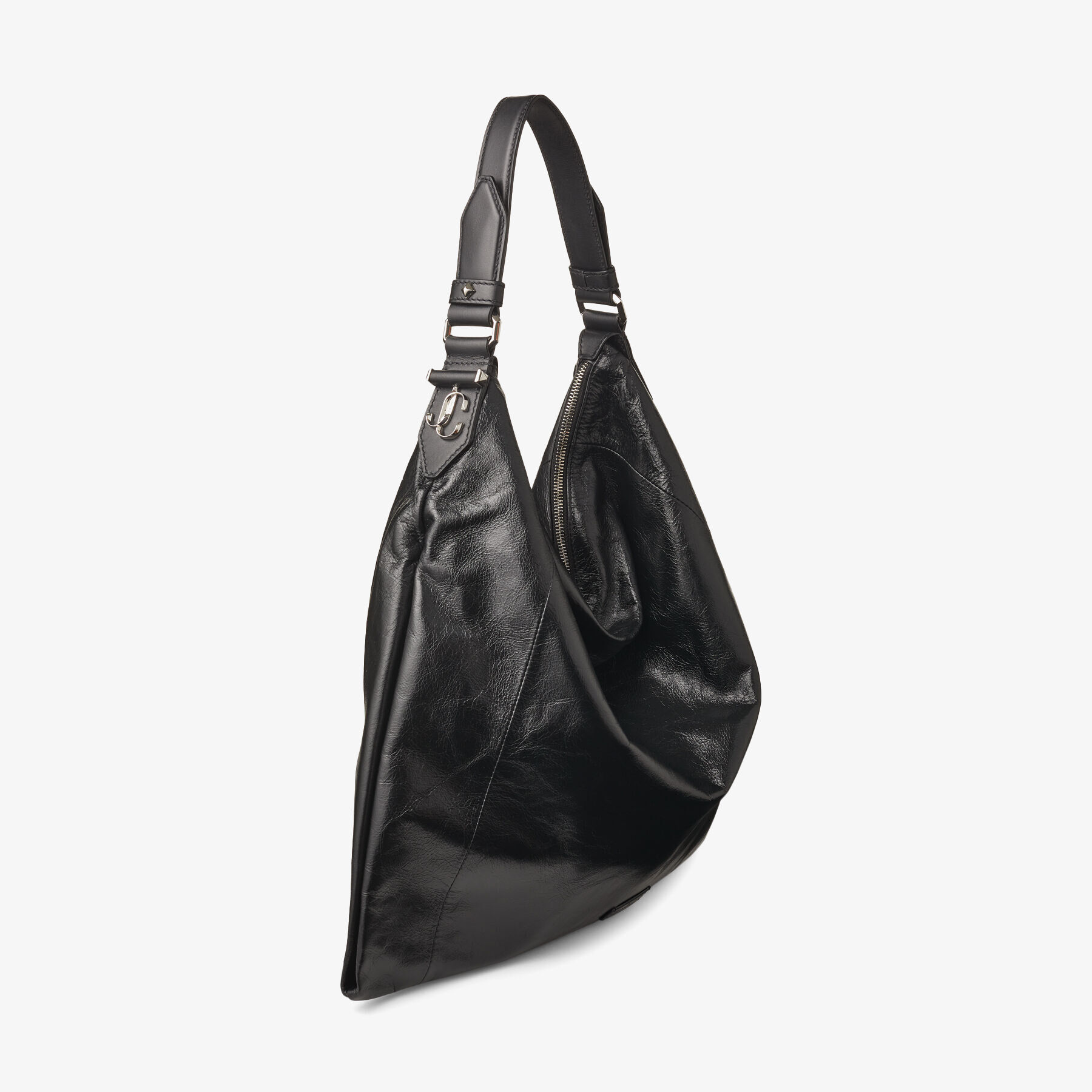 Black Vintage Leather Hobo Handbag | ANA HOBO/S | Autumn Winter ...