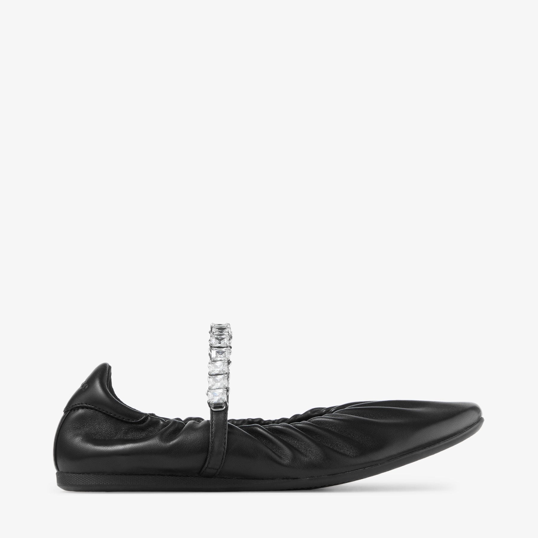 JIMMY CHOO 黒 フラットシューズ　26 バレエシューズ Jade Ballerina | Black Soft Nappa Leather Ballerina Flats with