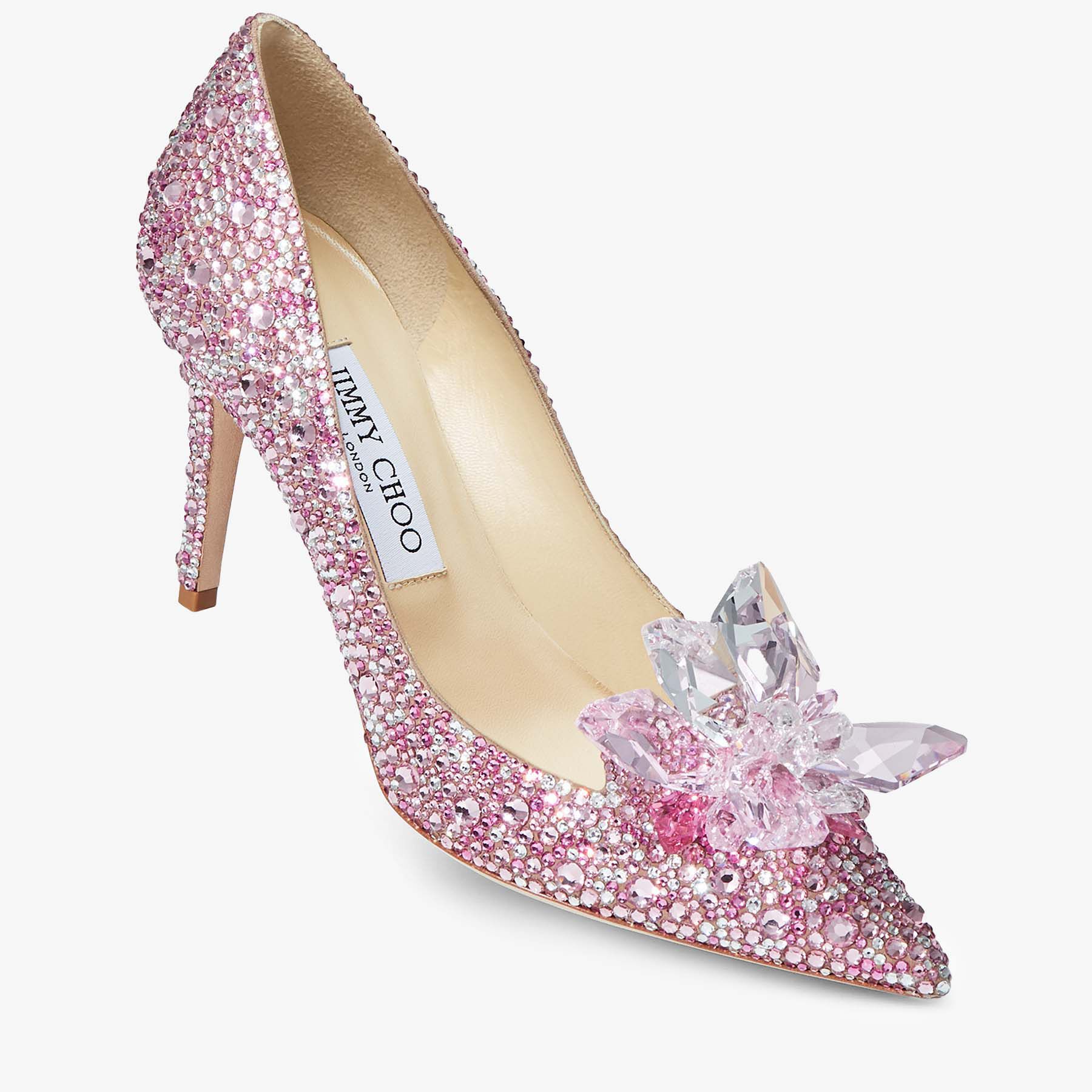 Rose Mix Crystal Covered Pointy Toe Pumps | ALIA | Pre Fall 19 | JIMMY CHOO