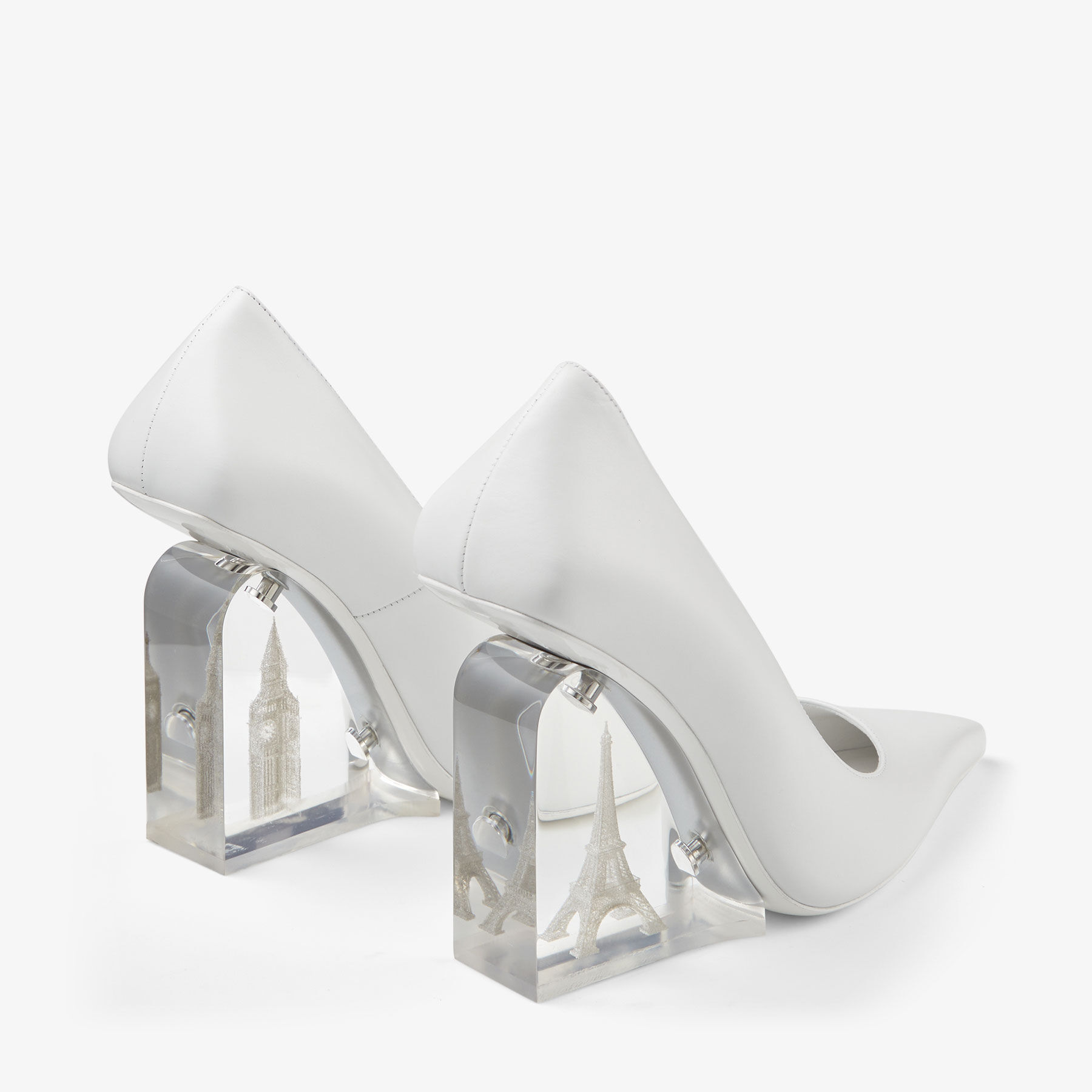 JIMMY CHOO JEAN PAUL GAULTIER WEDGE Optical White Calf