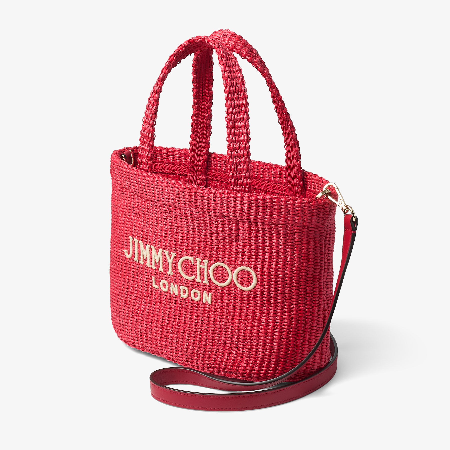 Beach Tote East-West Mini | Ruby Red and Light Gold Mini Beach Top