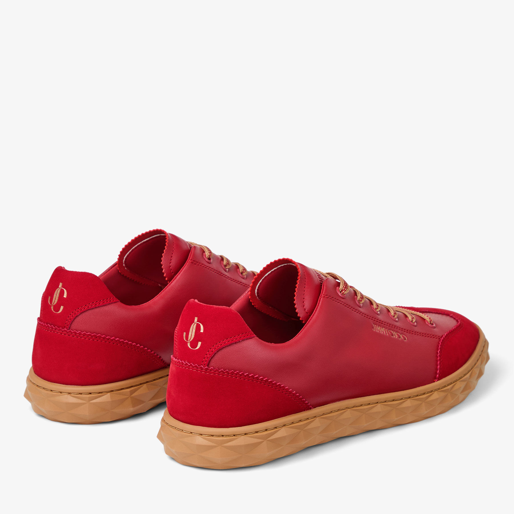 Diamond Light Flex/M | Ruby Red Leather Trainers | JIMMY CHOO