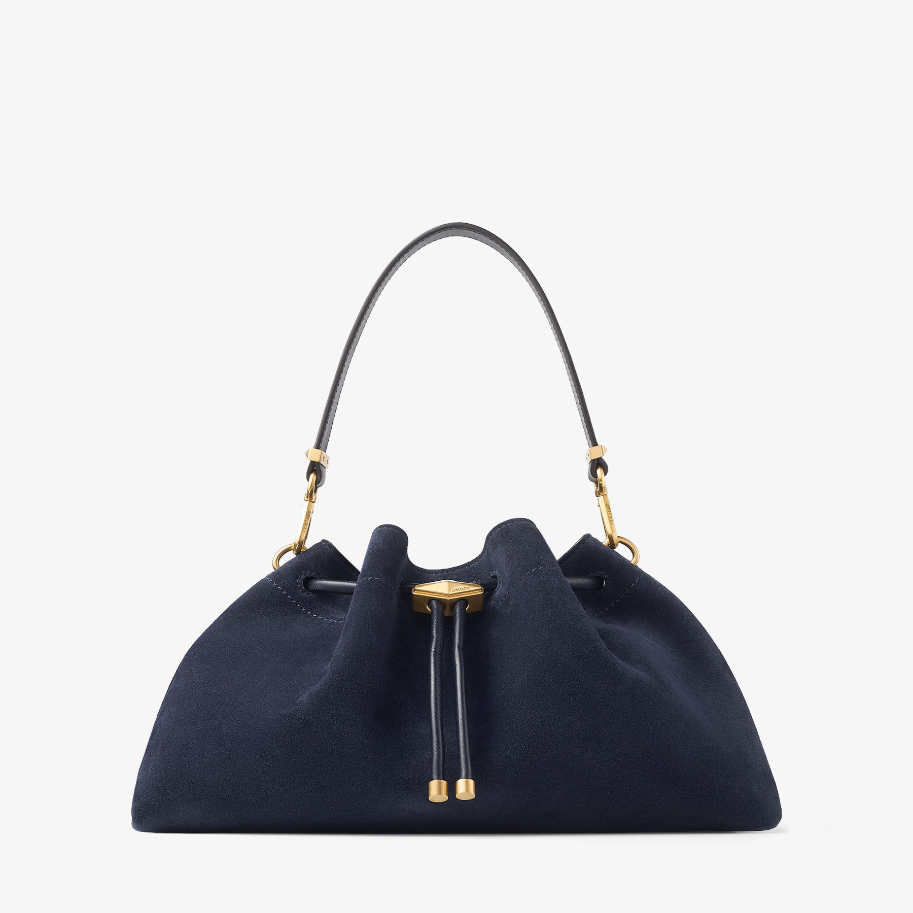 Cinch Medium | Marine Suede Bucket Bag | JIMMY CHOO