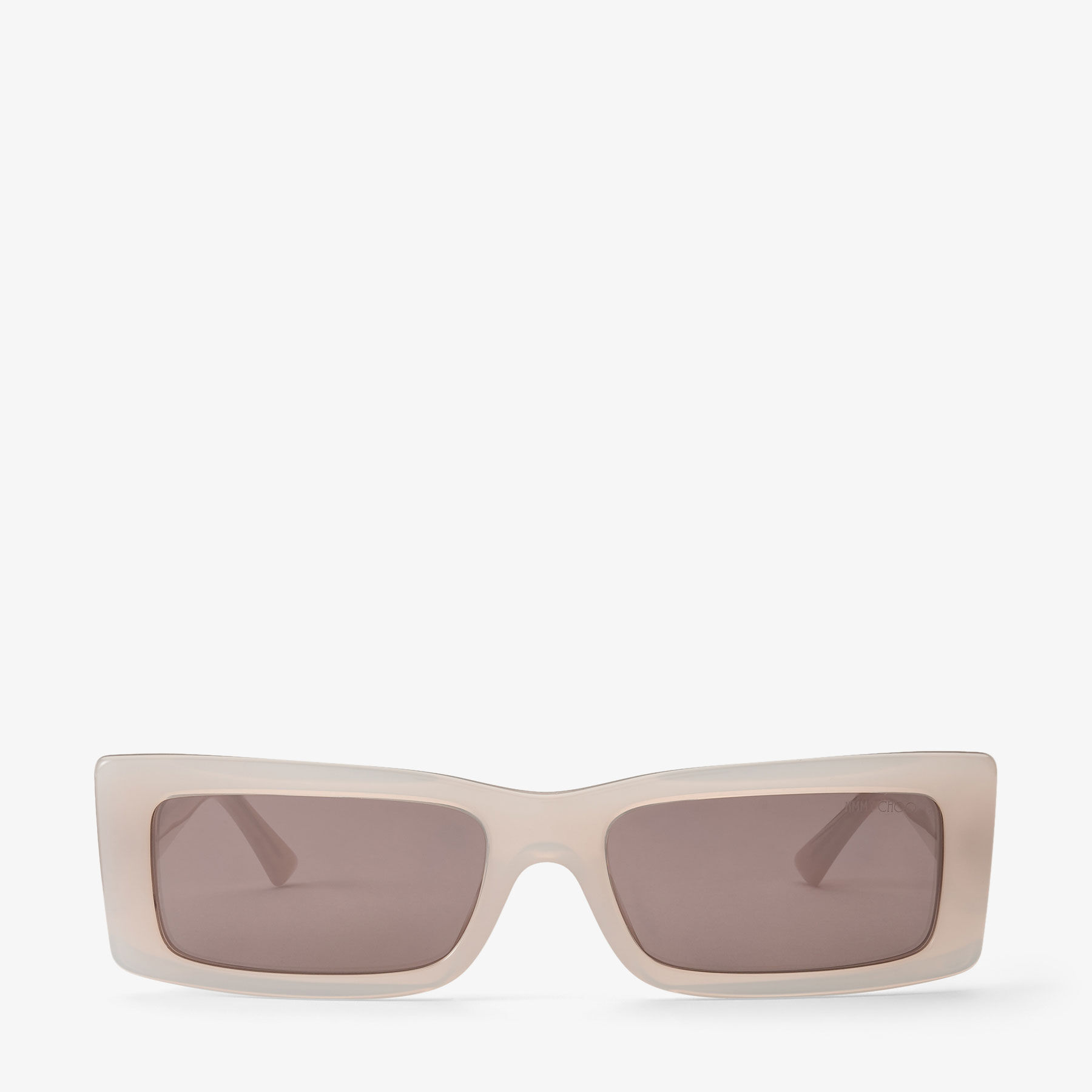 Lennon | Opal Taupe Rectangular Sunglasses | JIMMY CHOO