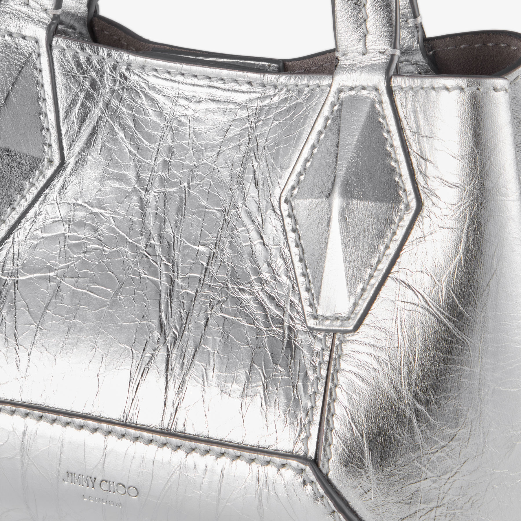 Staz Sandal 90 | Silver Vintage Metallic Leather Sandals