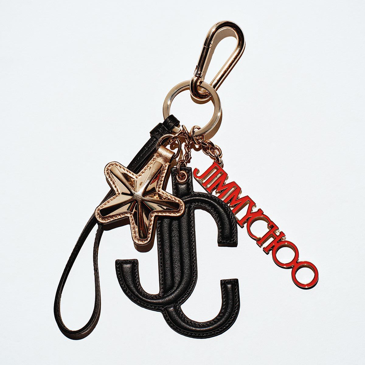 若者の大愛商品 Black JIMMY | Charm Bag | Logo Star Leather Calf Orange & 小物