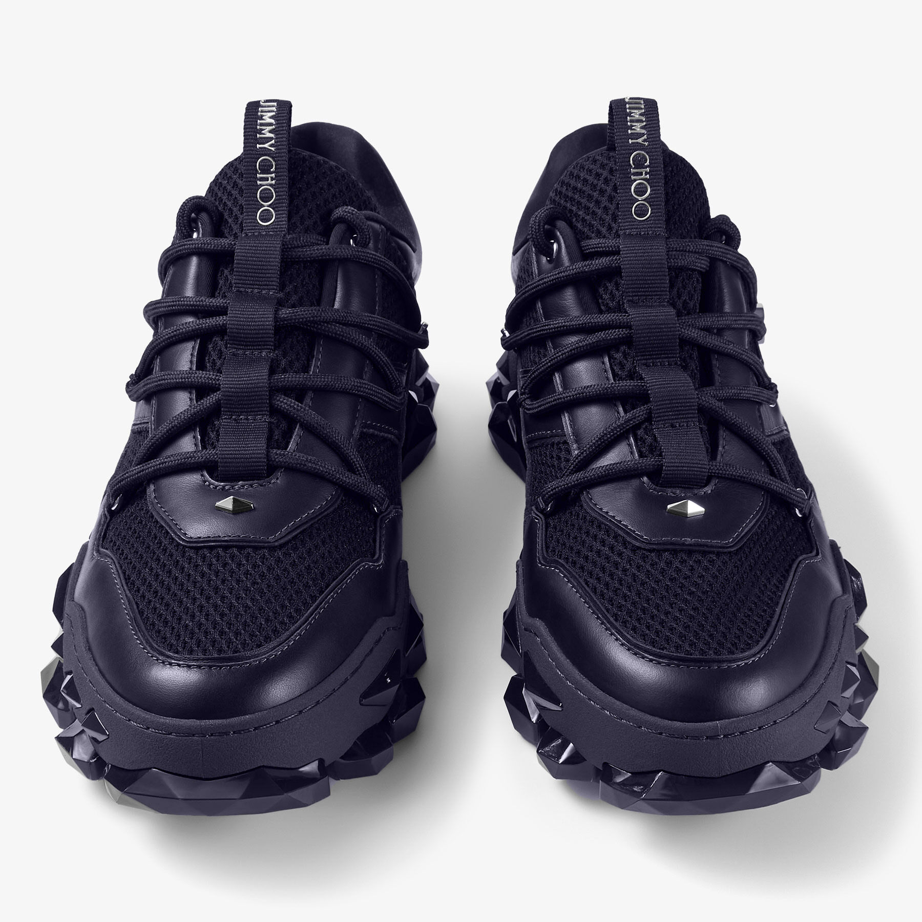 Diamond X II Medium | Midnight Leather and Mesh Mix Trainers