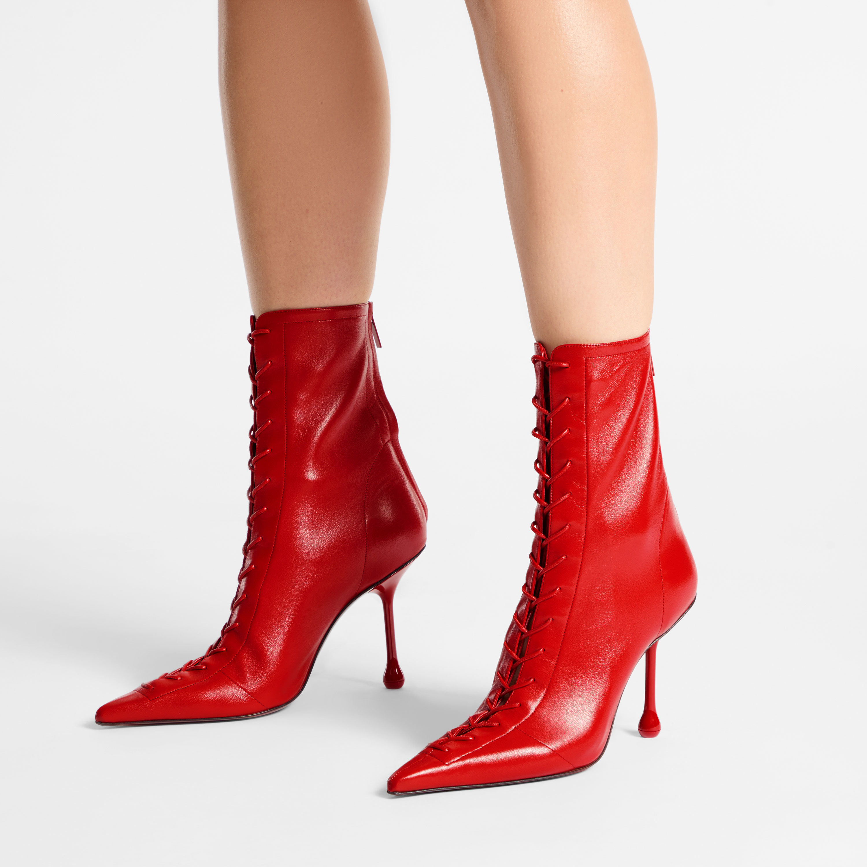 Scarlett Ankle Boot 95 Postbox Red Nappa Leather Boots JIMMY CHOO