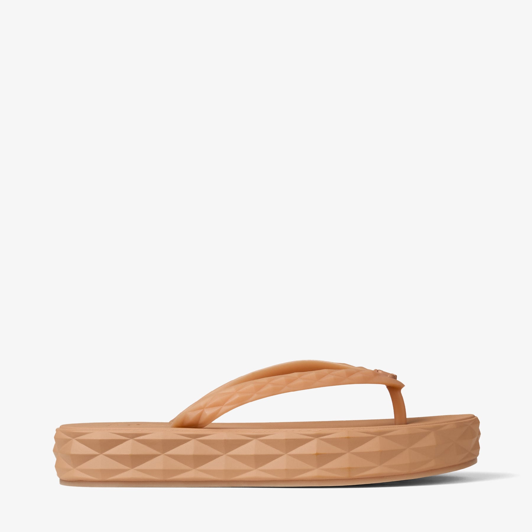 Diamond Flip Flop | Discover the Jimmy Choo Caramel Rubber Flip