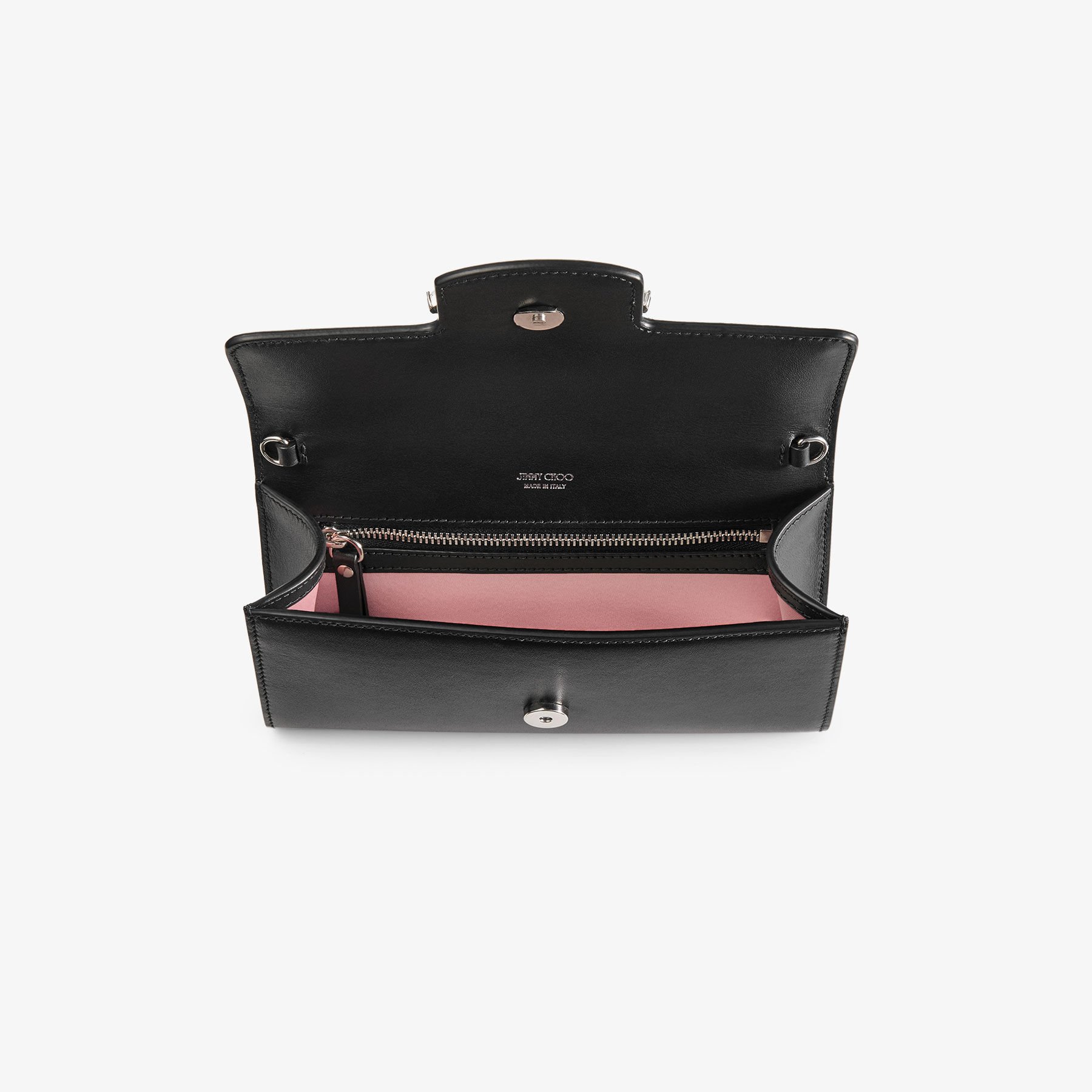 Bing Wallet Chain |Black Leather Mini Shoulder Bag with