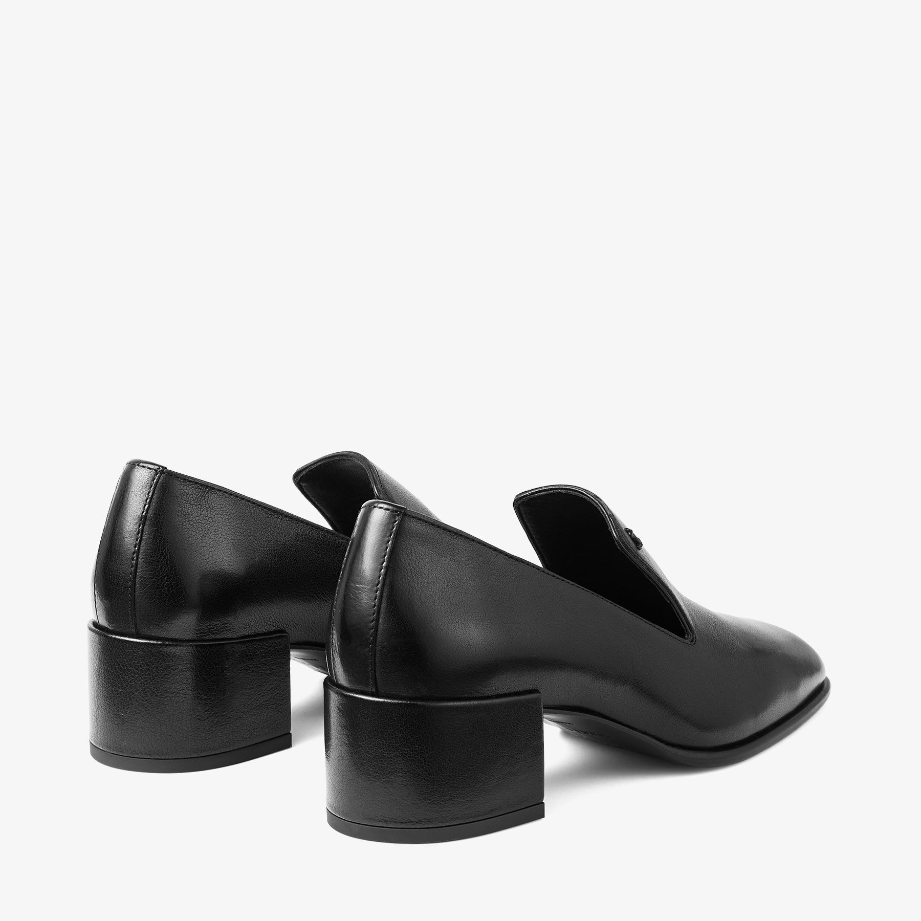 Eliot Slipper 45 F | Black Vintage Leather Slippers | JIMMY CHOO