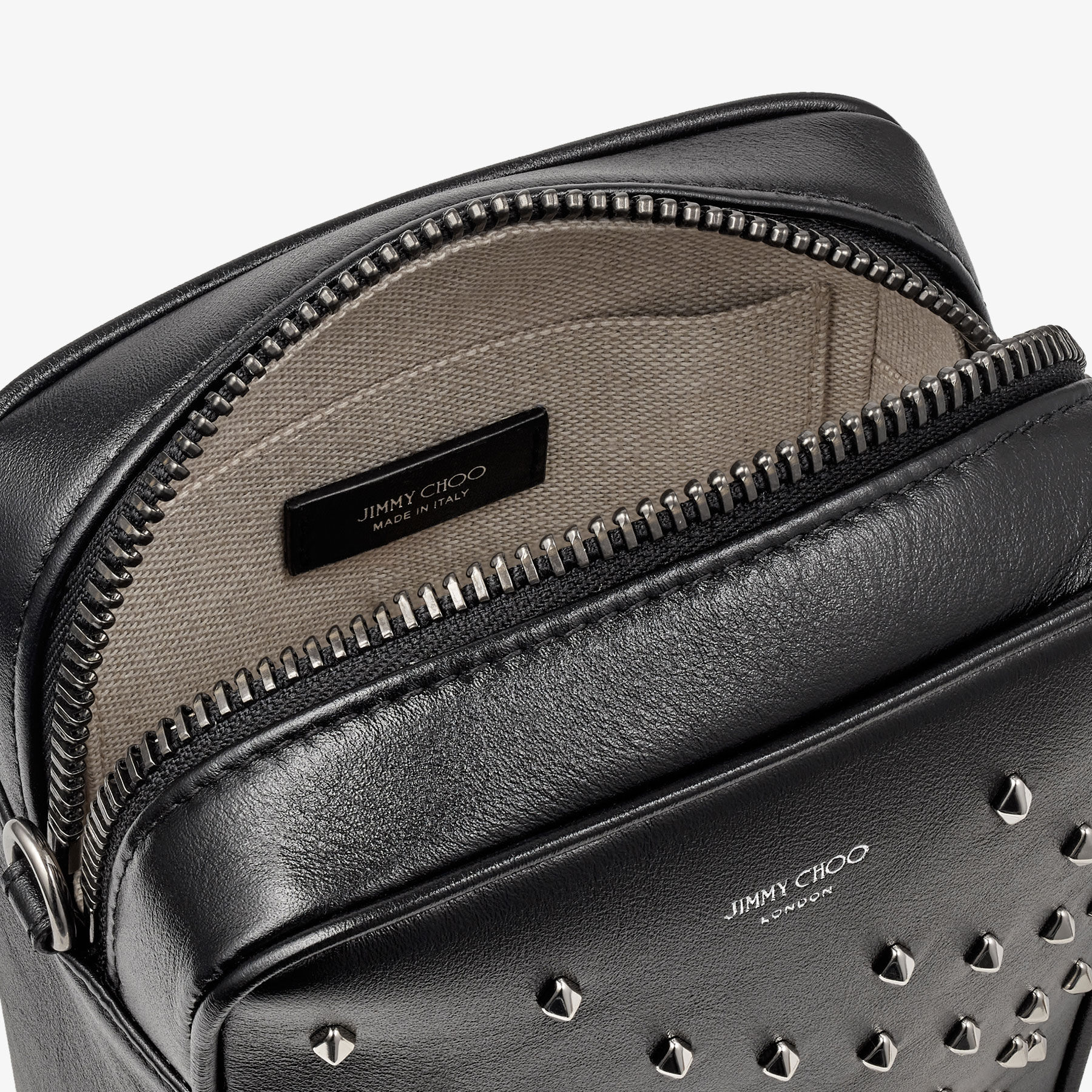 KIMI CAMERA | Black Leather Camera Bag with Studs | Summer