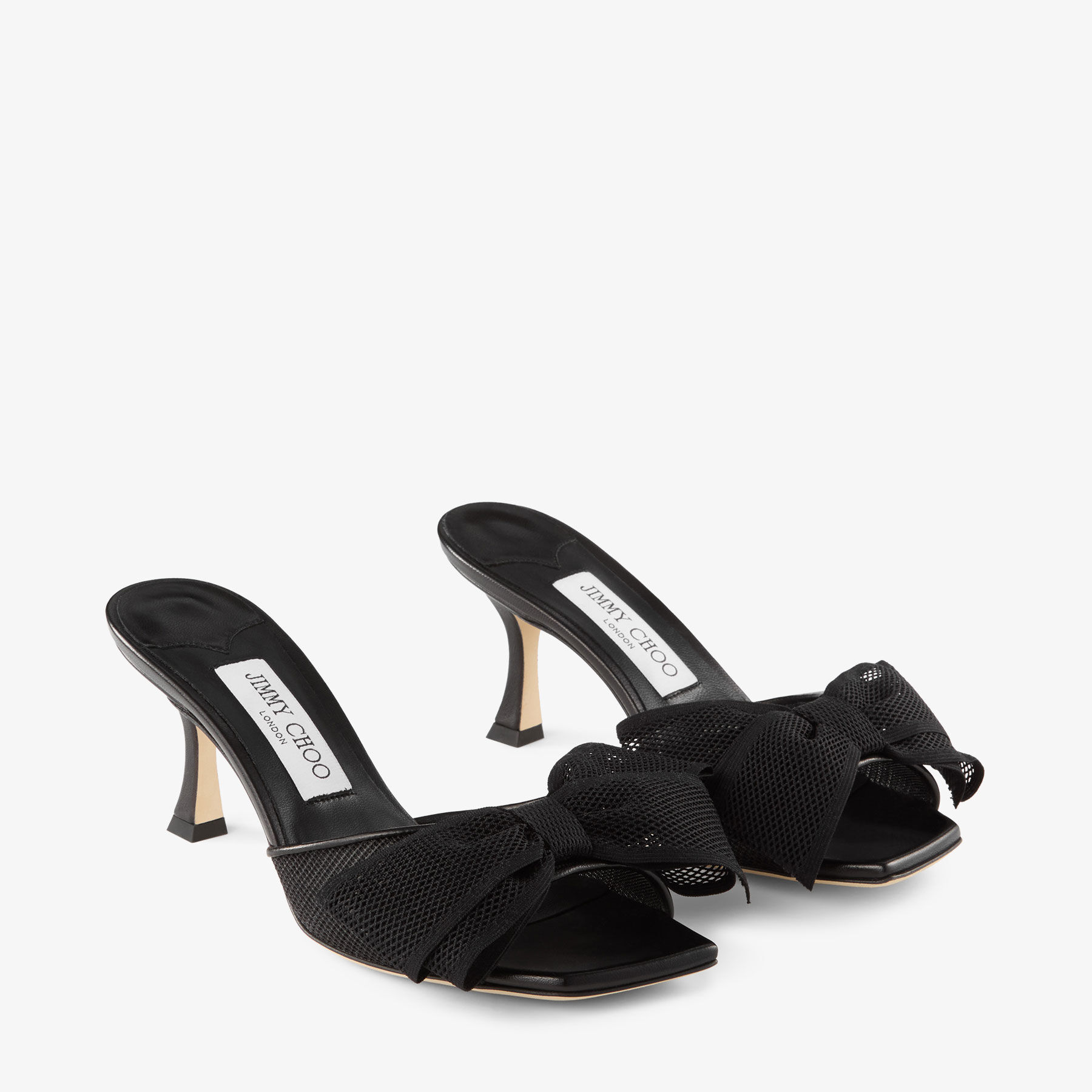 Jodi 70 | Black Mesh Sandals | JIMMY CHOO US