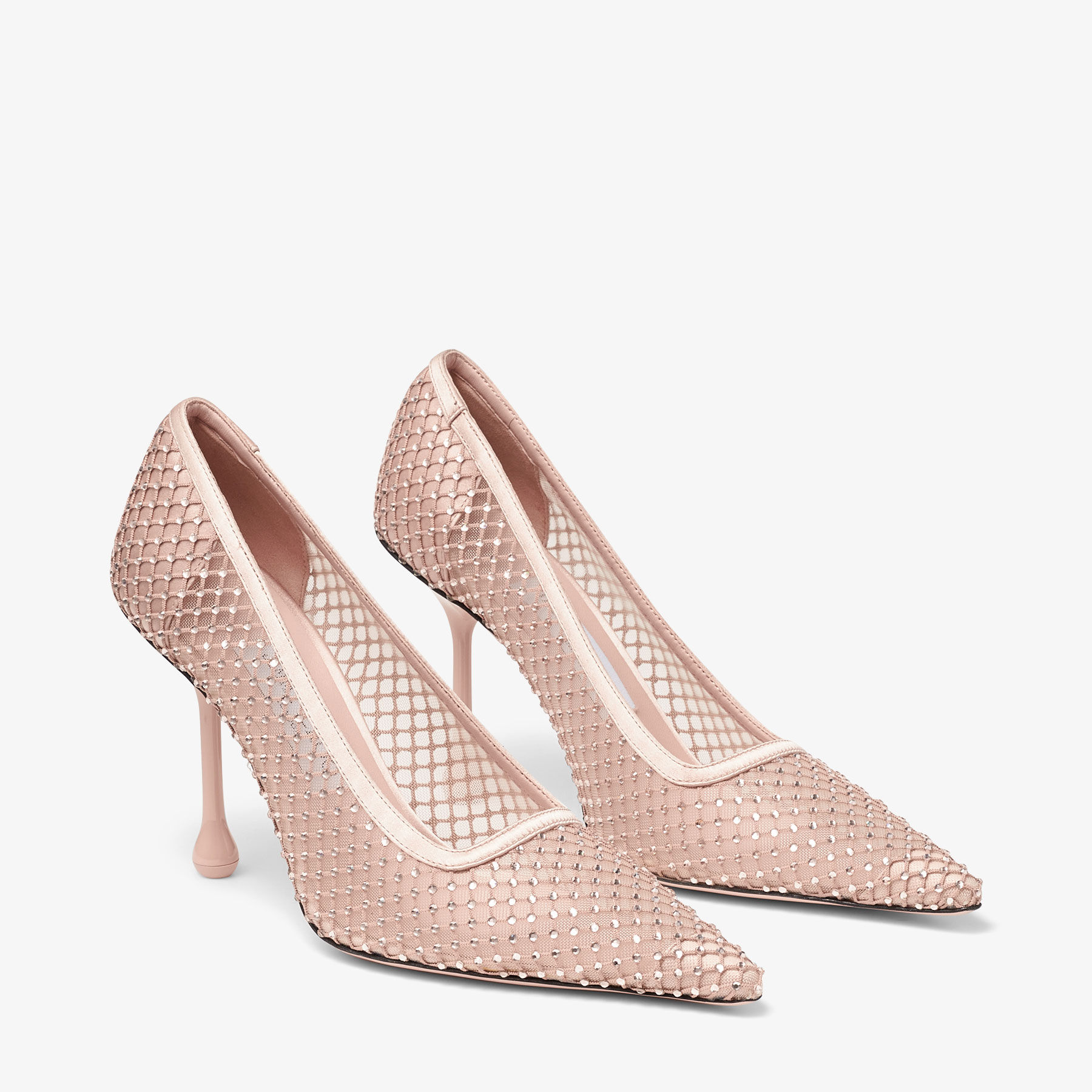 Ixia 95|Macaron/Crystal Crystal Mesh Pumps| JIMMY CHOO