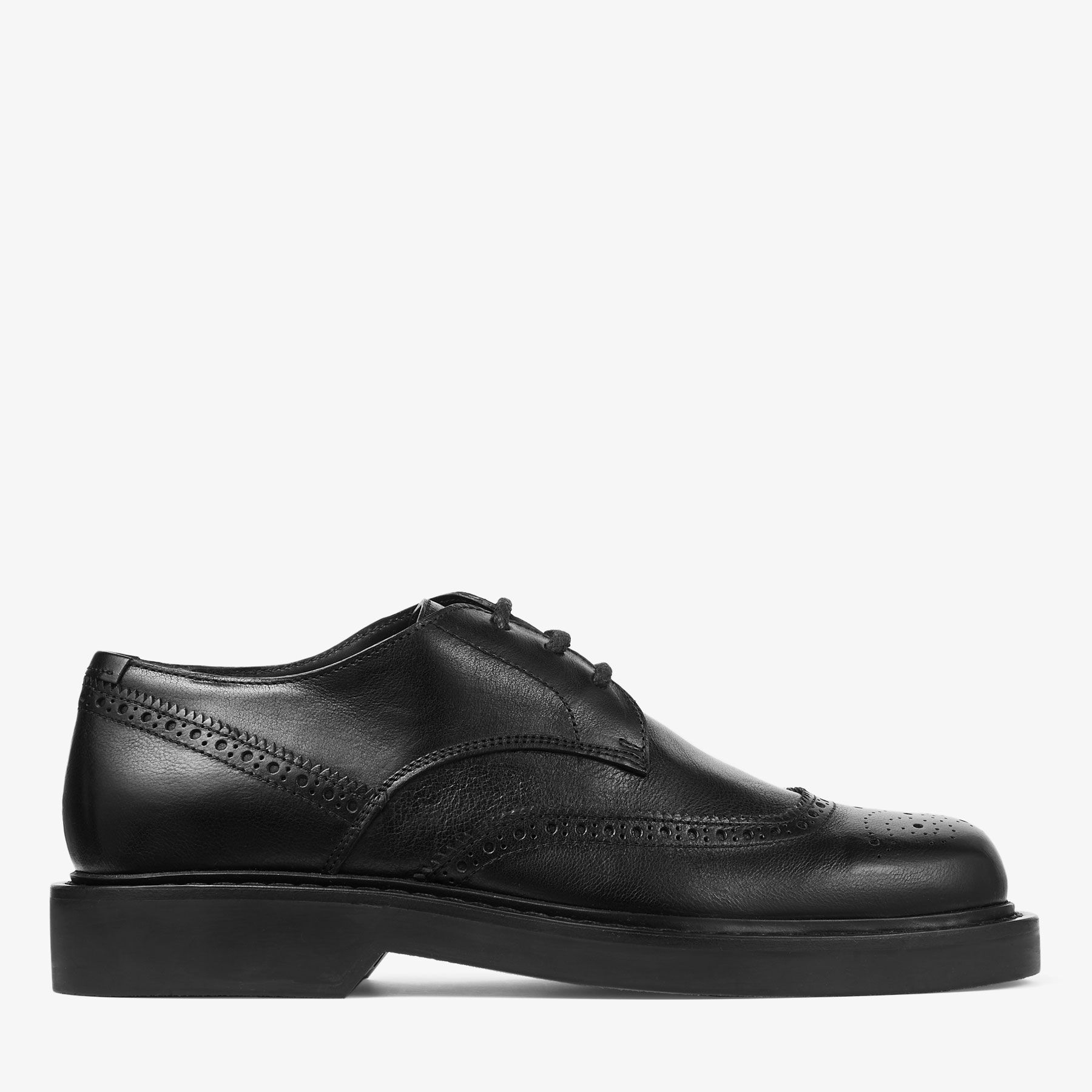 JIMMY CHOO ブラックローファー ビジュー36 ROWANBROGUEDERBYZAE_010003_SID