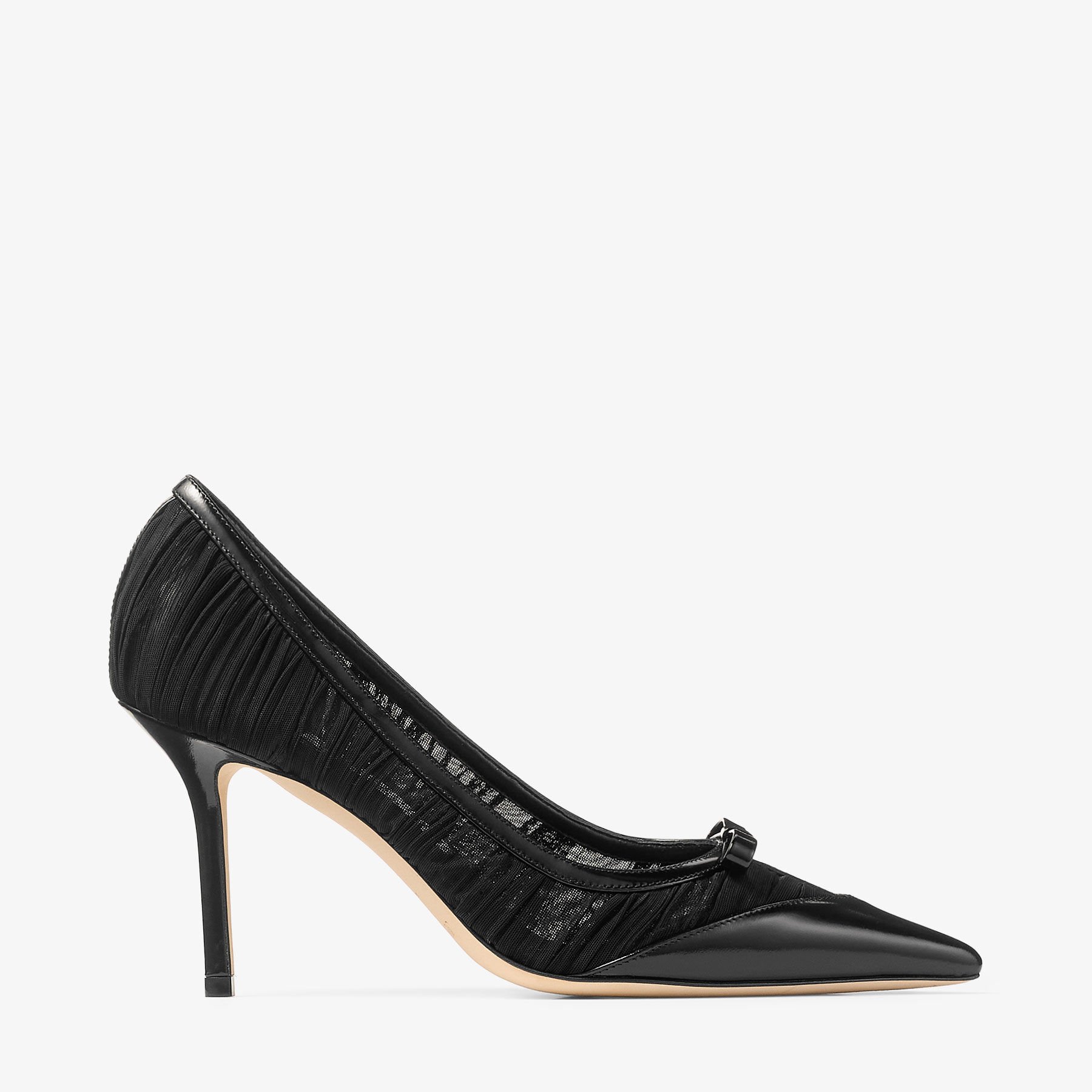 JIMMY CHOO パンプス パール メッシュ ジミーチュウ 37.5 黒 ジミーチュウ パンプス 【公式通販】