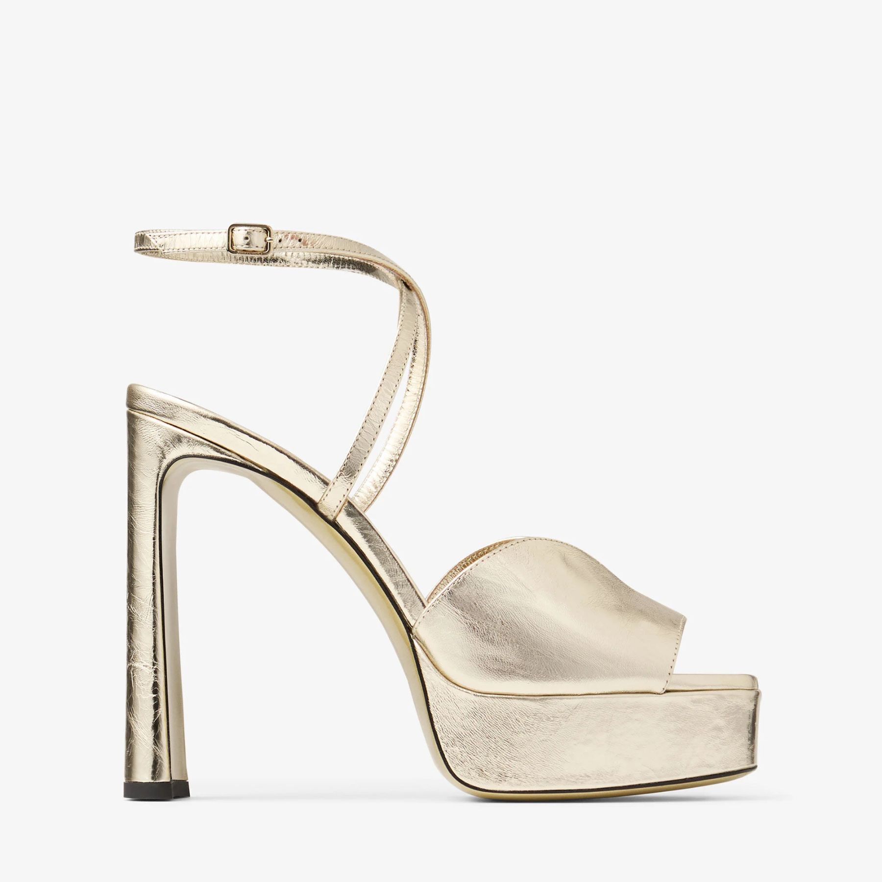 Karli Platform 125 | Gold Vintage Metallic Leather Platform