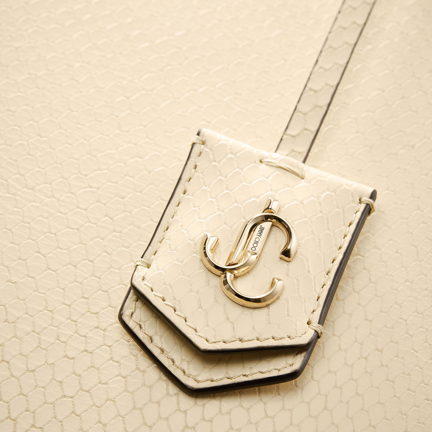 Nine2Five East-West | Buttermilk Elaphe Printed Leather Tote