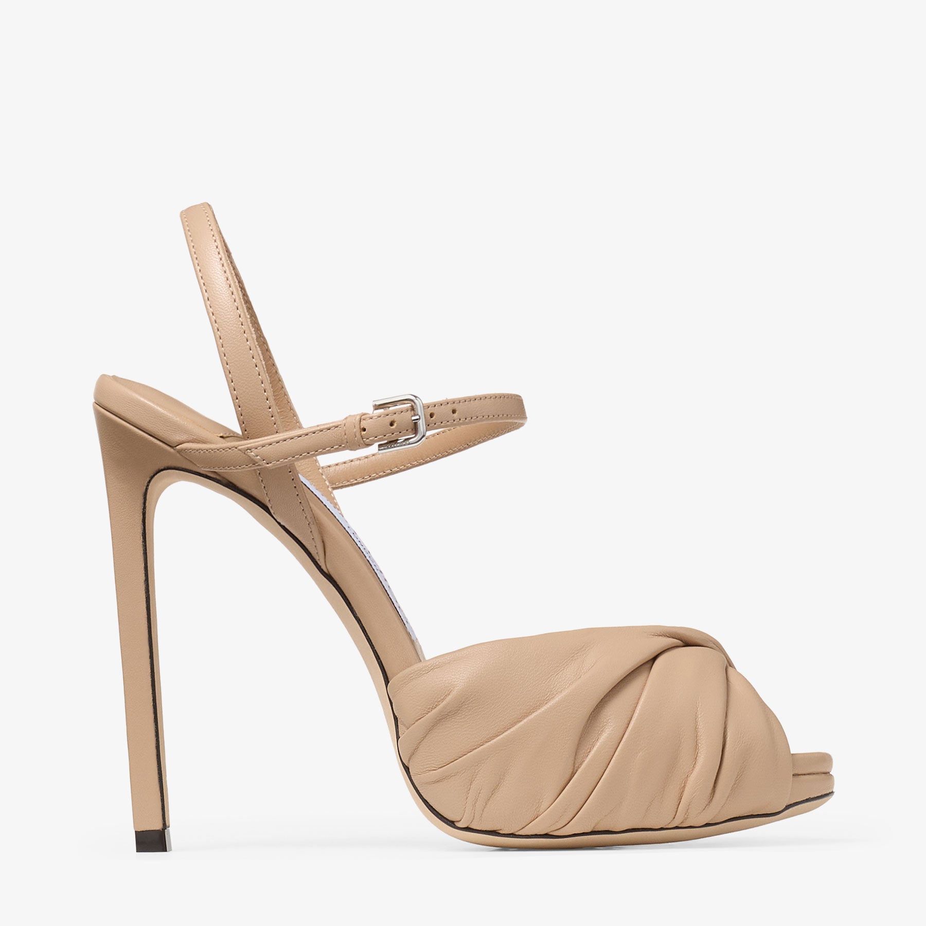 Elly 120 | Chai Soft Glove and Shiny Nappa Leather Sandals | JIMMY