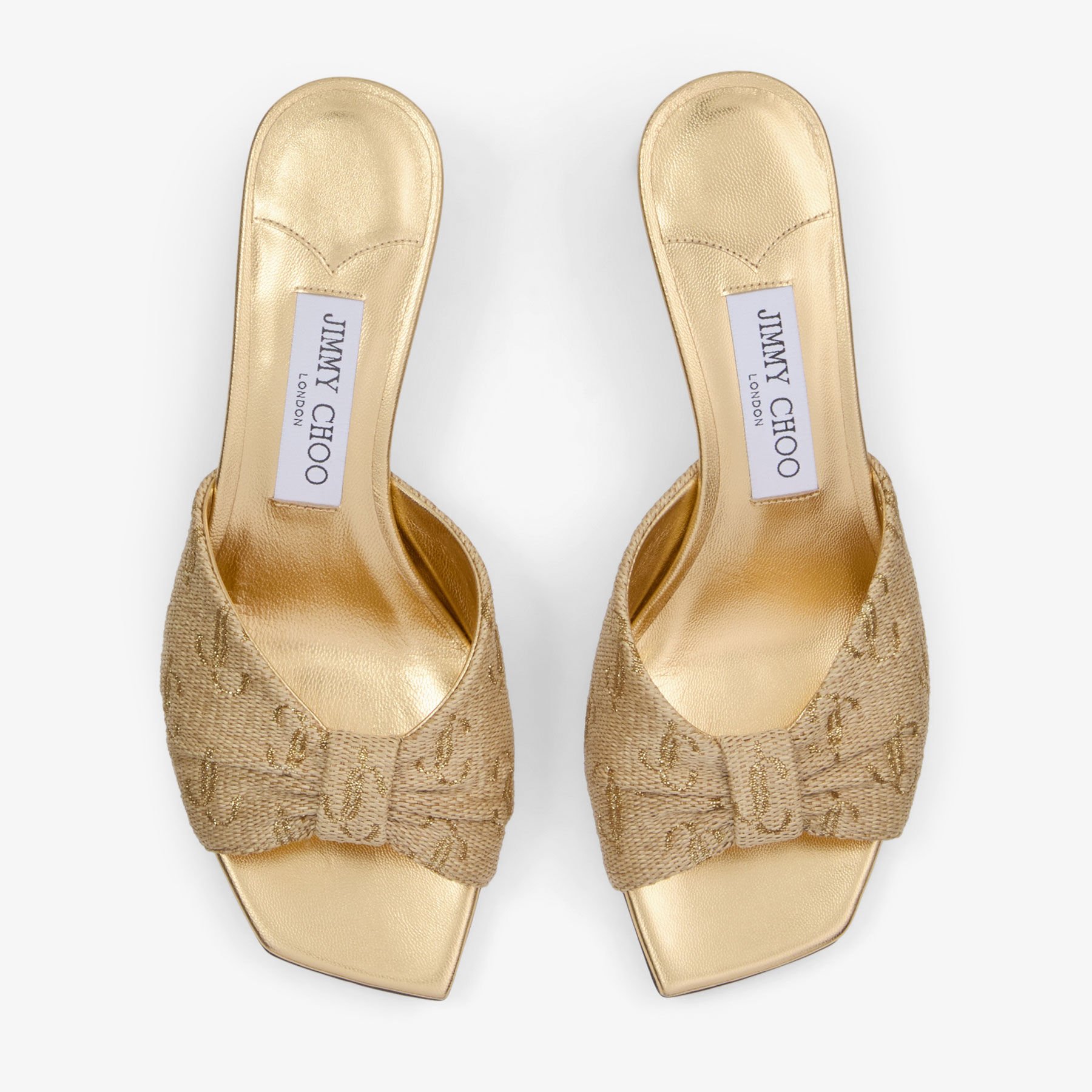 Annika Mule 35 | Gold Raffia & Metallic Nappa Sandals Annika Mule 35 | Gold Raffia & Metallic Nappa Sandals