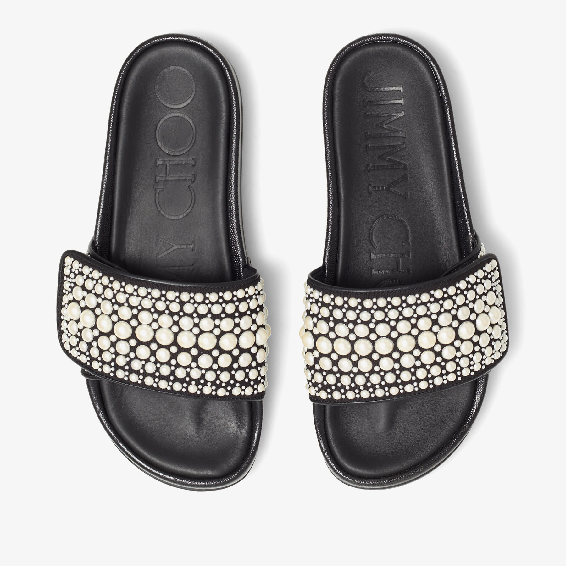 JIMMY CHOO 関税込み Themis leather slides Jimmy Choo Themis Leather Slides In White | ModeSens