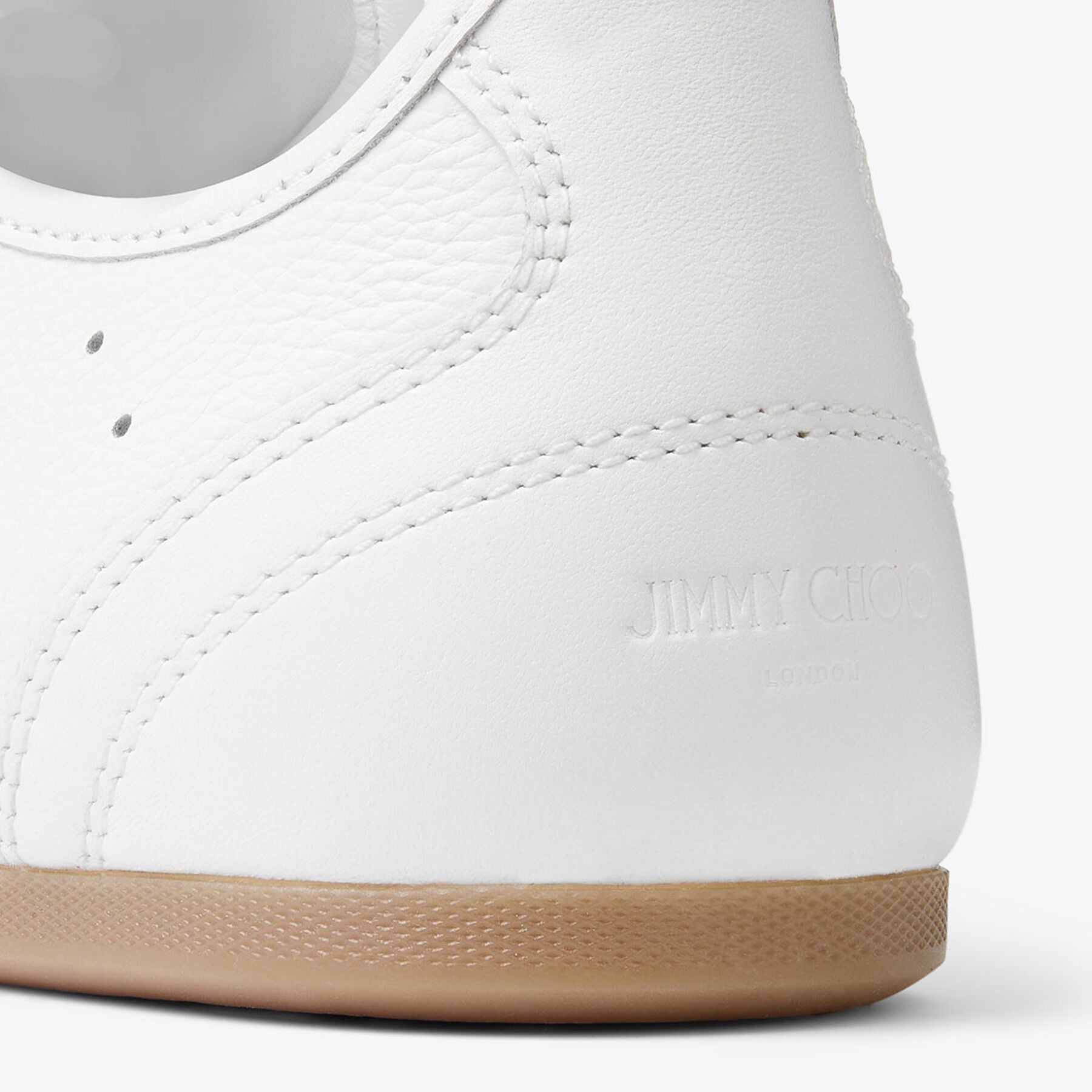 Sunny M | White and Gum Leather Mix Low Top Trainers | JIMMY CHOO