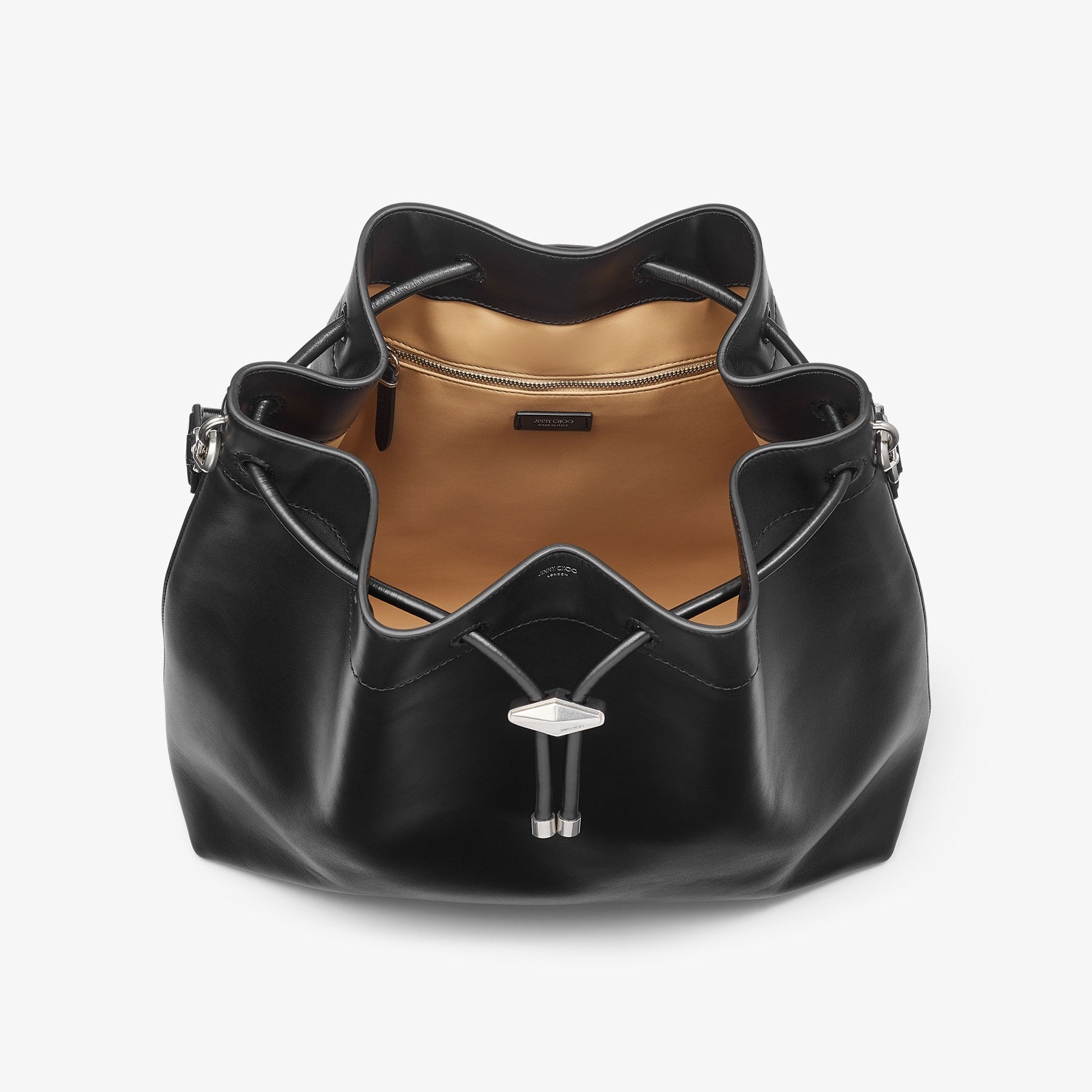 Cinch L | Black Calf Leather Bag | JIMMY CHOO