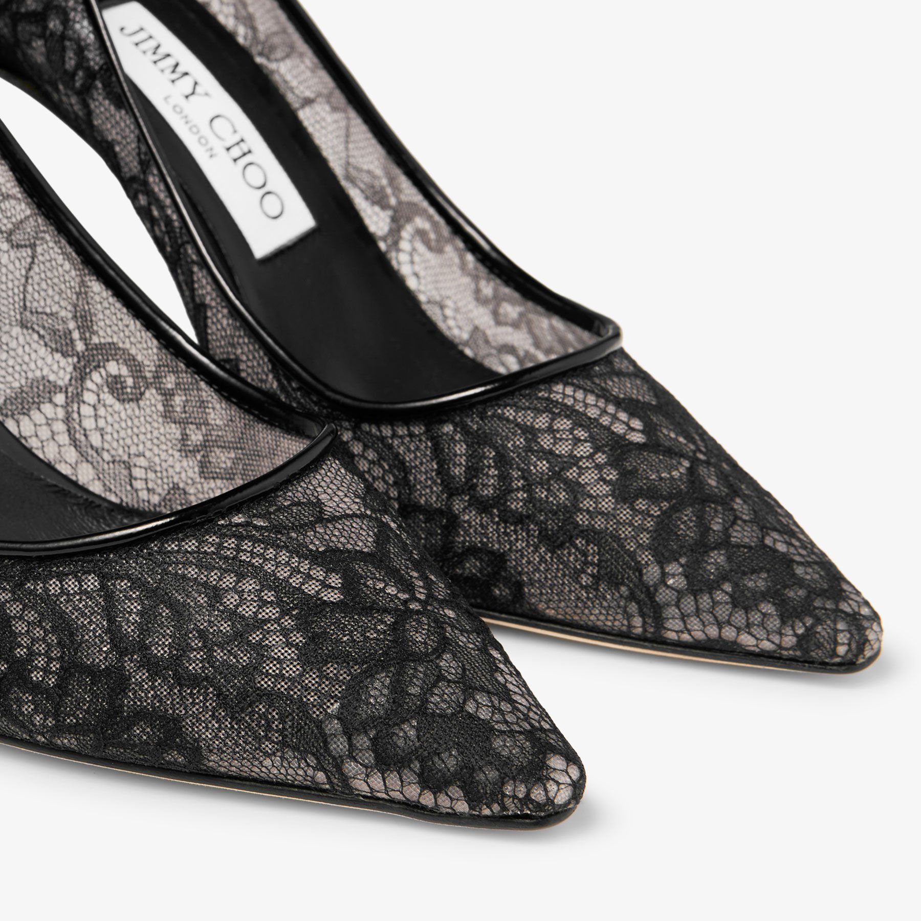 Romy 85 | Black Jimmy Choo Lace Pumps | JIMMY CHOO