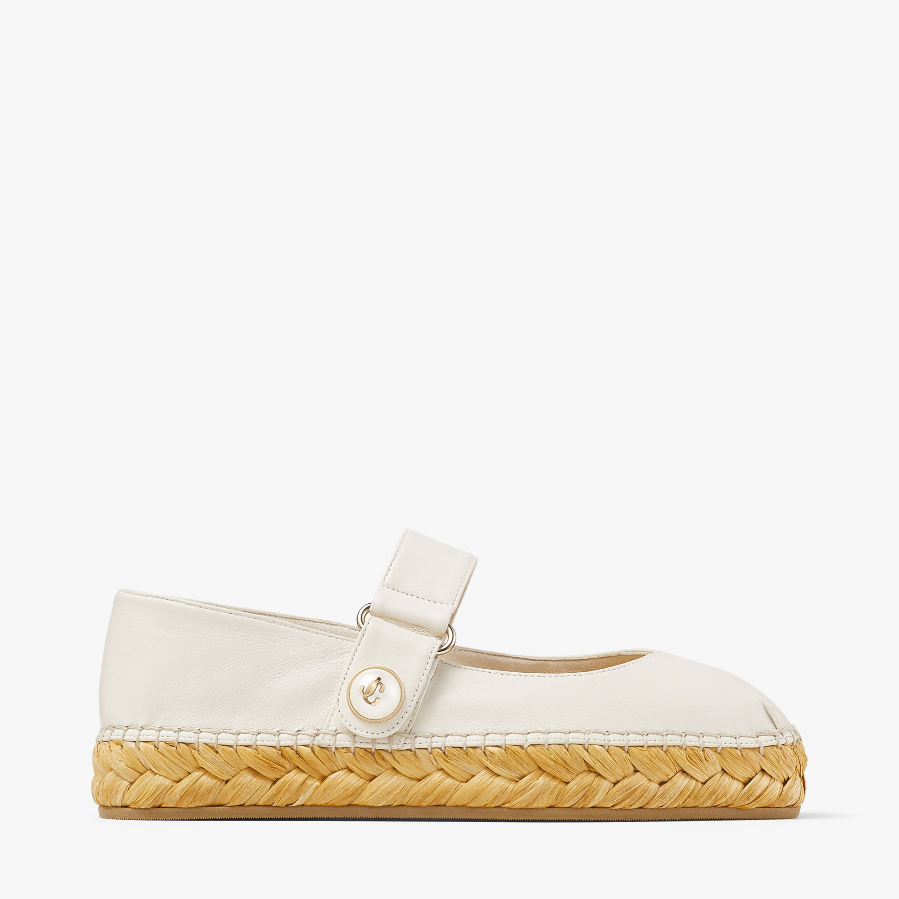 フラットシューズ Jimmy Choo 'Aciel' espadrilles Aciel leather-trimmed canvas espadrilles in orange - Jimmy