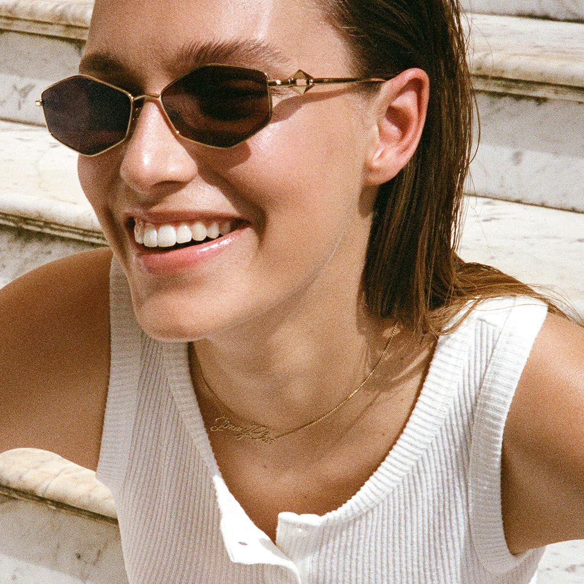 Zoey | Gold Geometric Sunglasses | JIMMY CHOO US