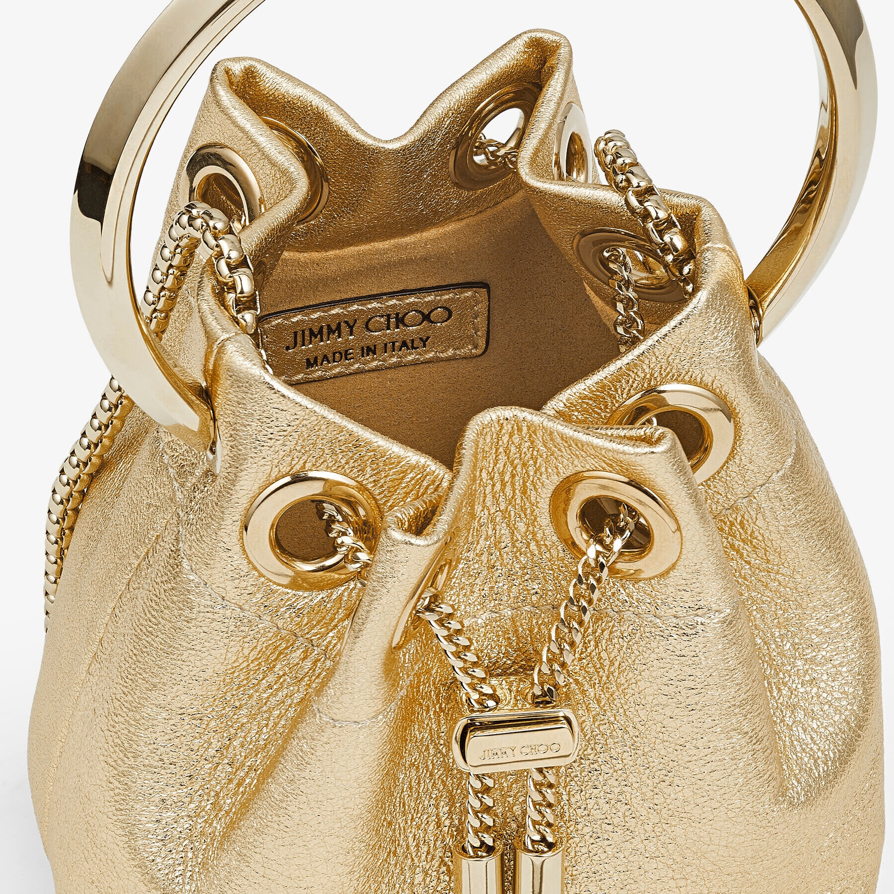 Gold Metallic Nappa Mini Bag MICRO BON BON Summer 2022